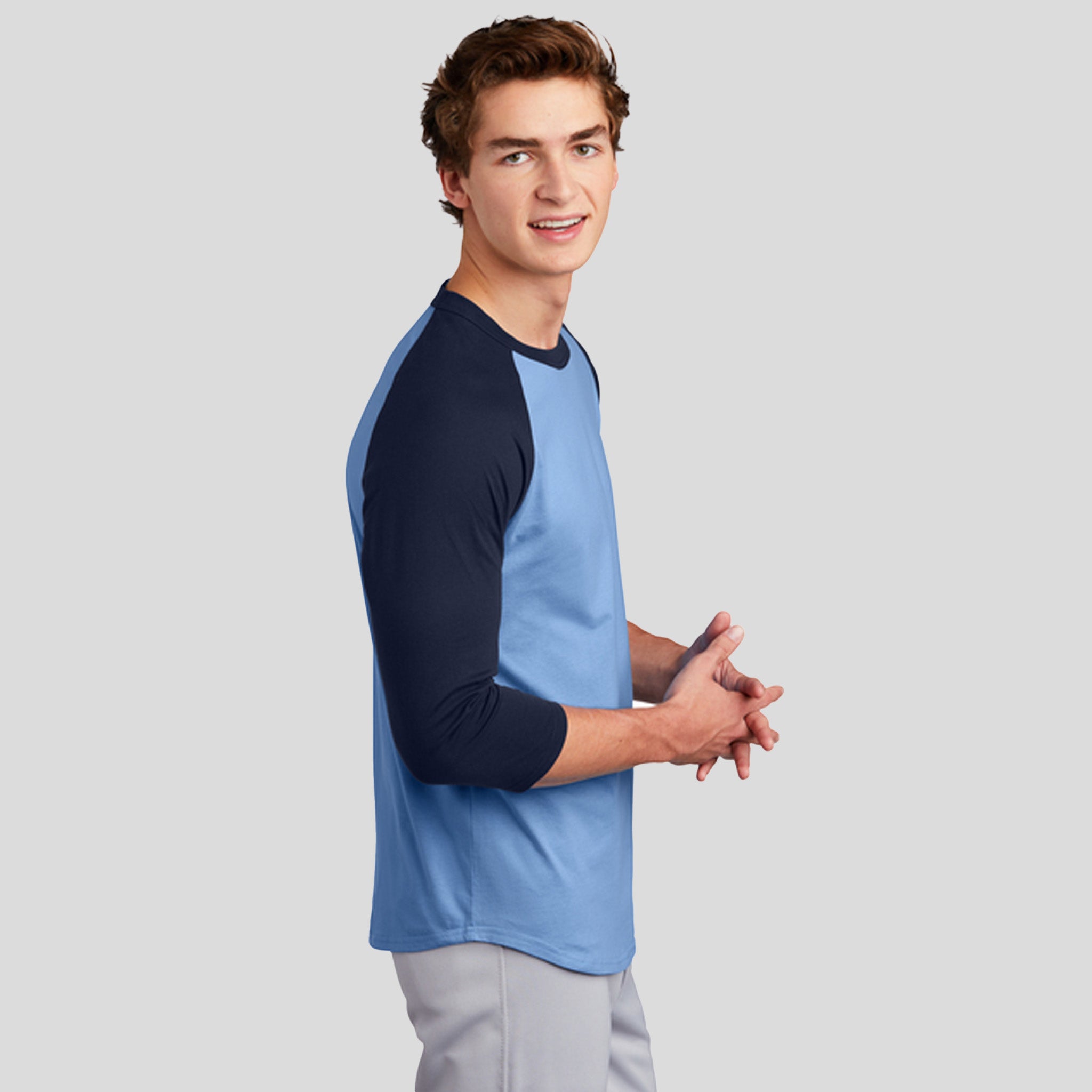 Colorblock Raglan Jersey | Carolina Blue/Navy