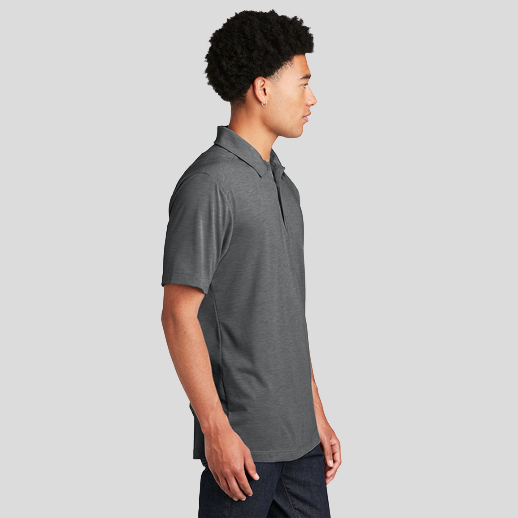 PosiCharge ® Tri-Blend Wicking Polo | Dark Grey Heather