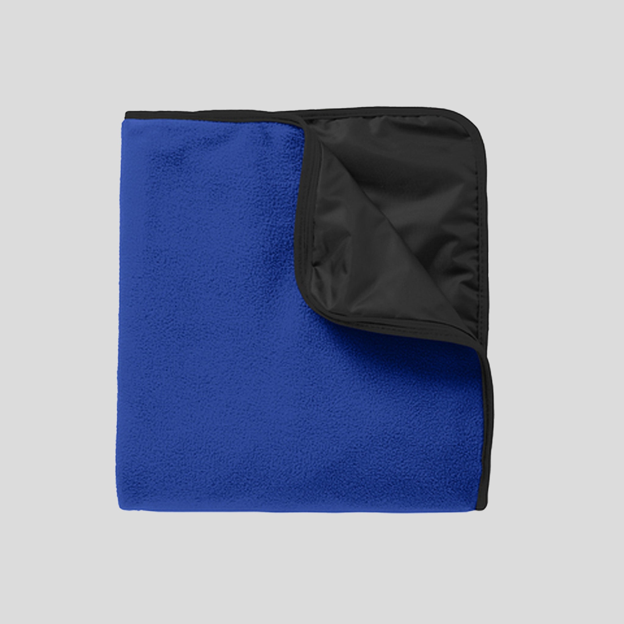 Fleece & Poly Travel Blanket | True Royal/Black