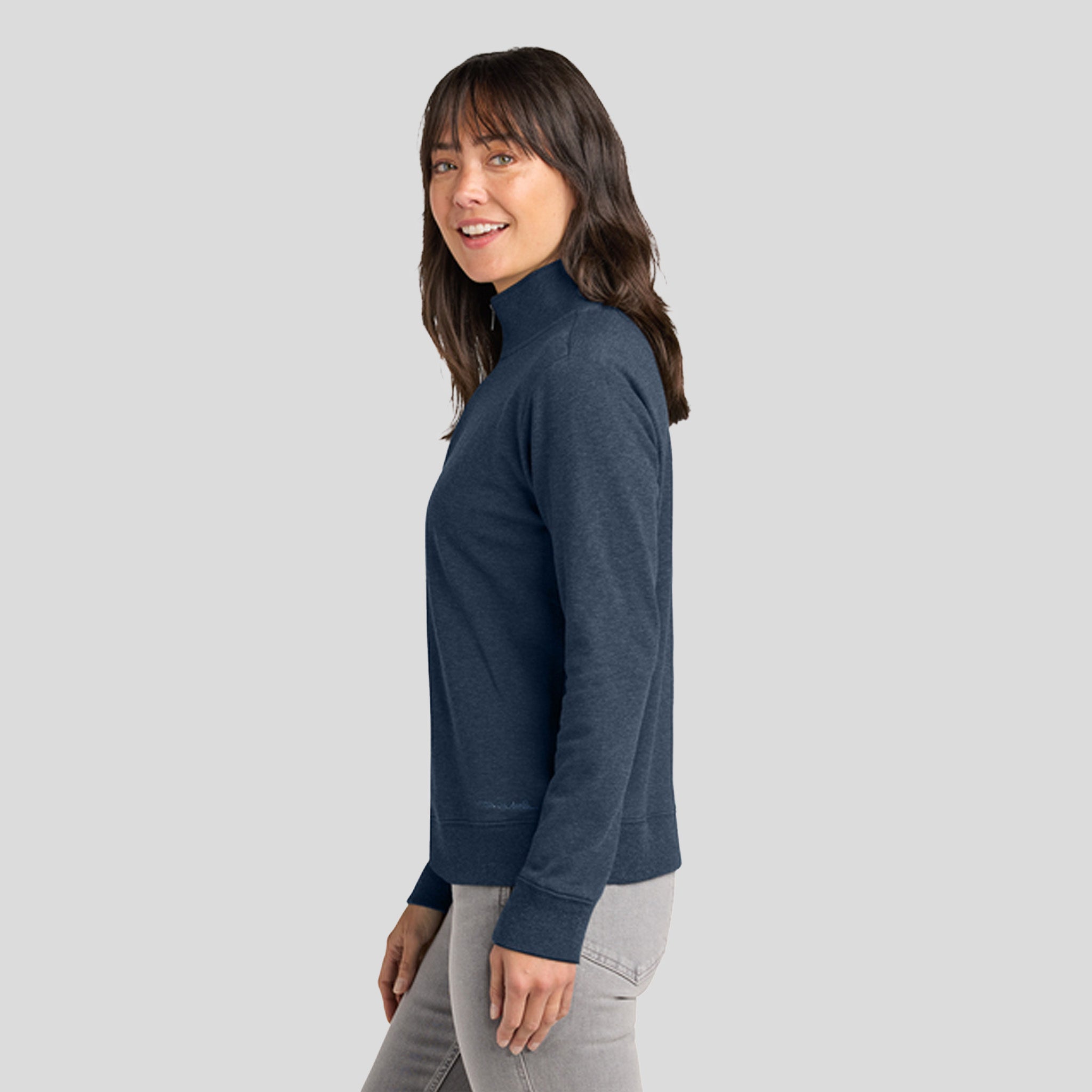 Womenβs Ocean Villa 1/4-Zip | Blue Heather