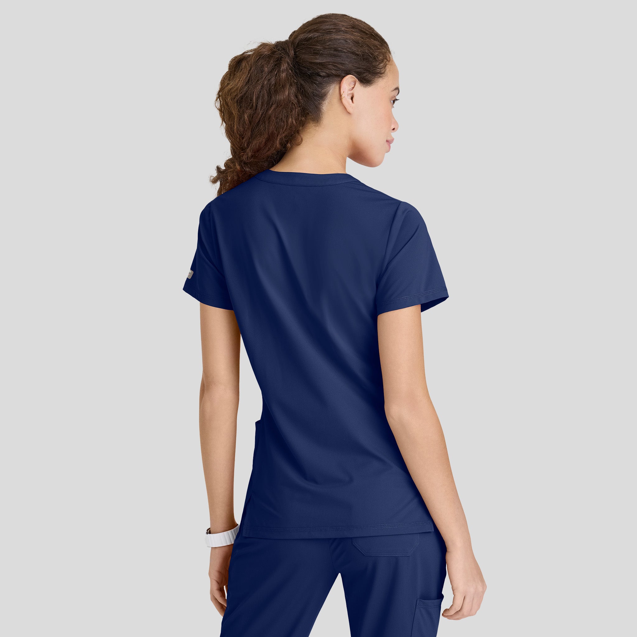 Glide 4 Pocket Banded Collar Top | Navy