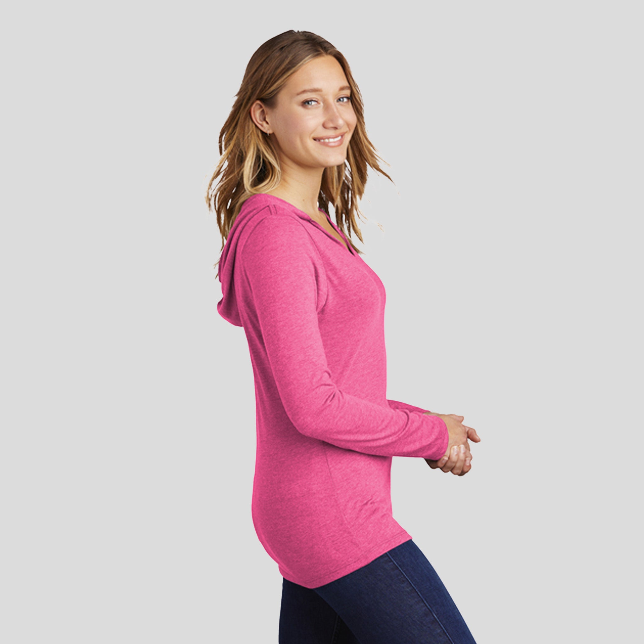 Womenโs Perfect Tri ยฎ Long Sleeve Hoodie | Fuchsia Frost