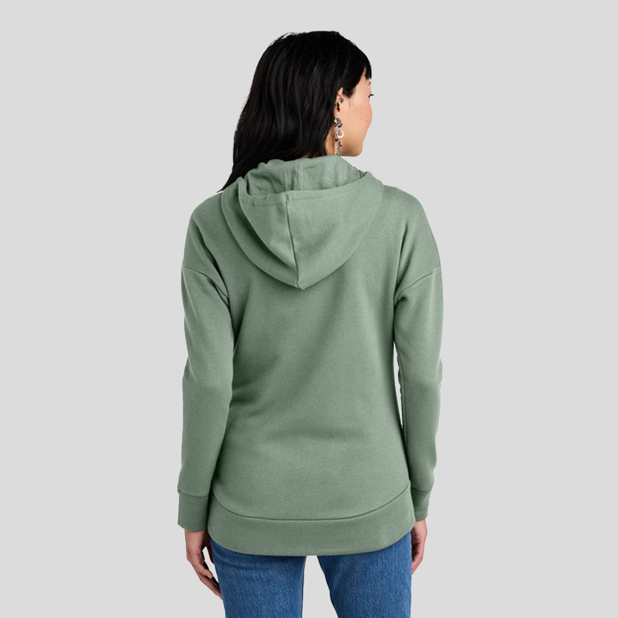Womenโs Perfect Weightยฎ Fleece Drop Shoulder Full-Zip Hoodie | Laurel Green