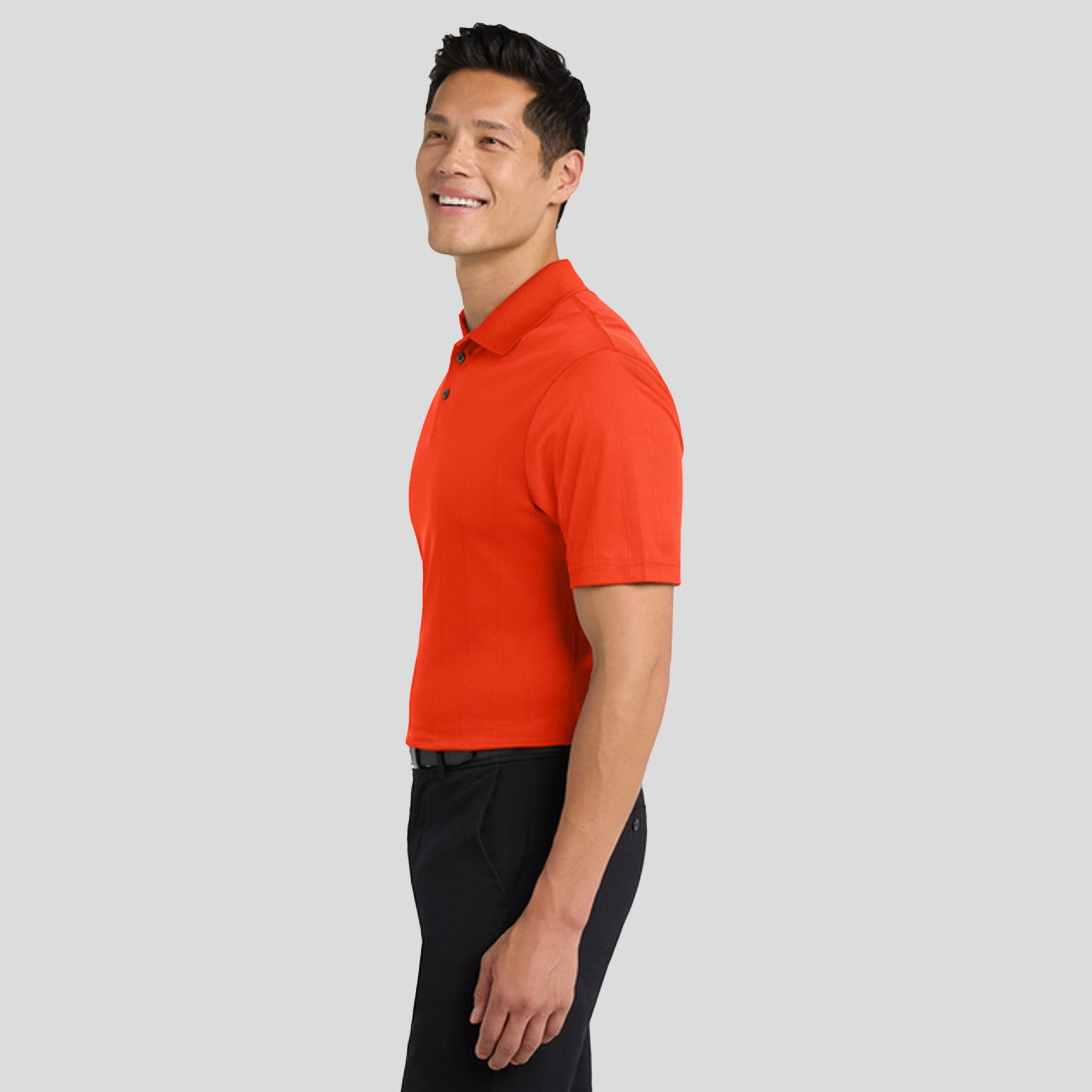 Performance Fine Jacquard Polo | Autumn Orange