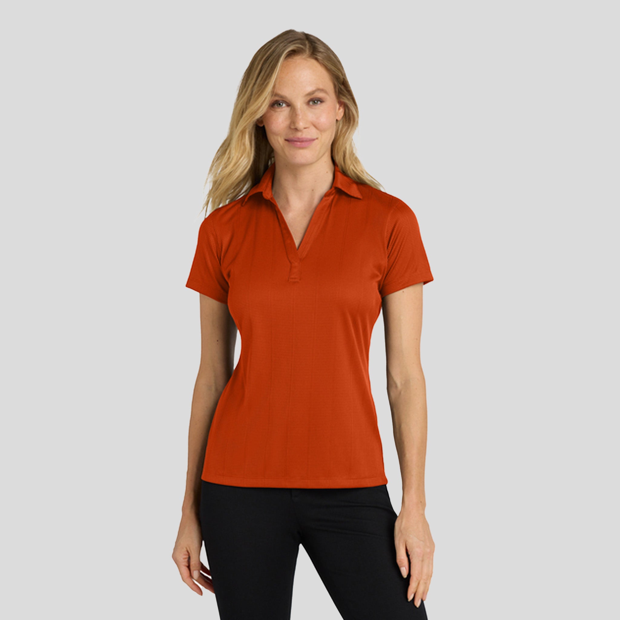 Women's Performance Fine Jacquard Polo | Autumn Orange