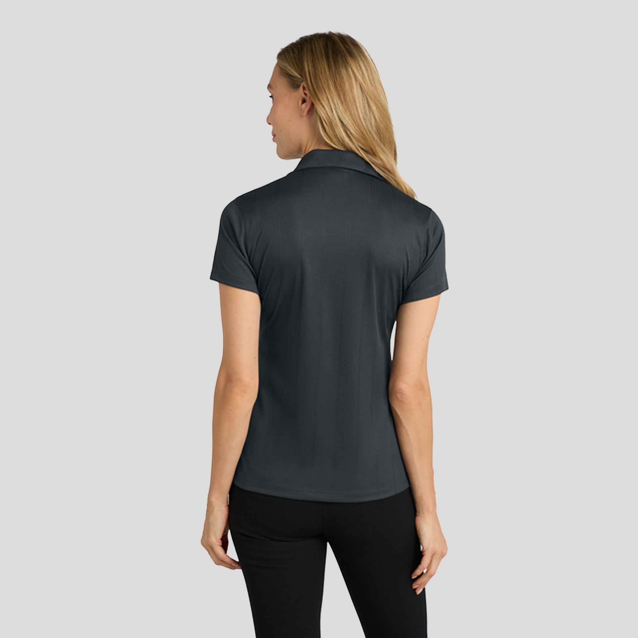 Women's Performance Fine Jacquard Polo | Grey Smoke