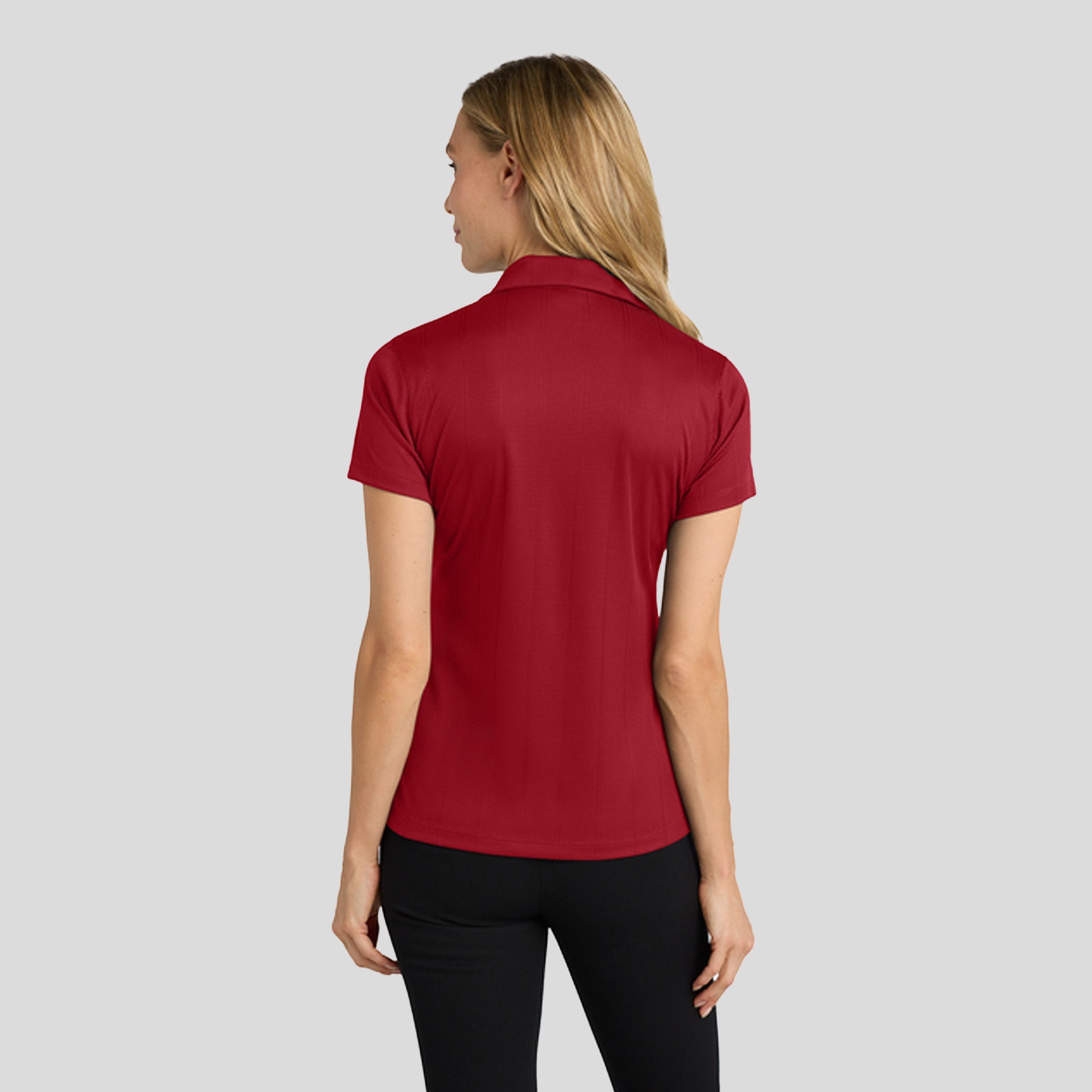 Women's Performance Fine Jacquard Polo | Rich Red