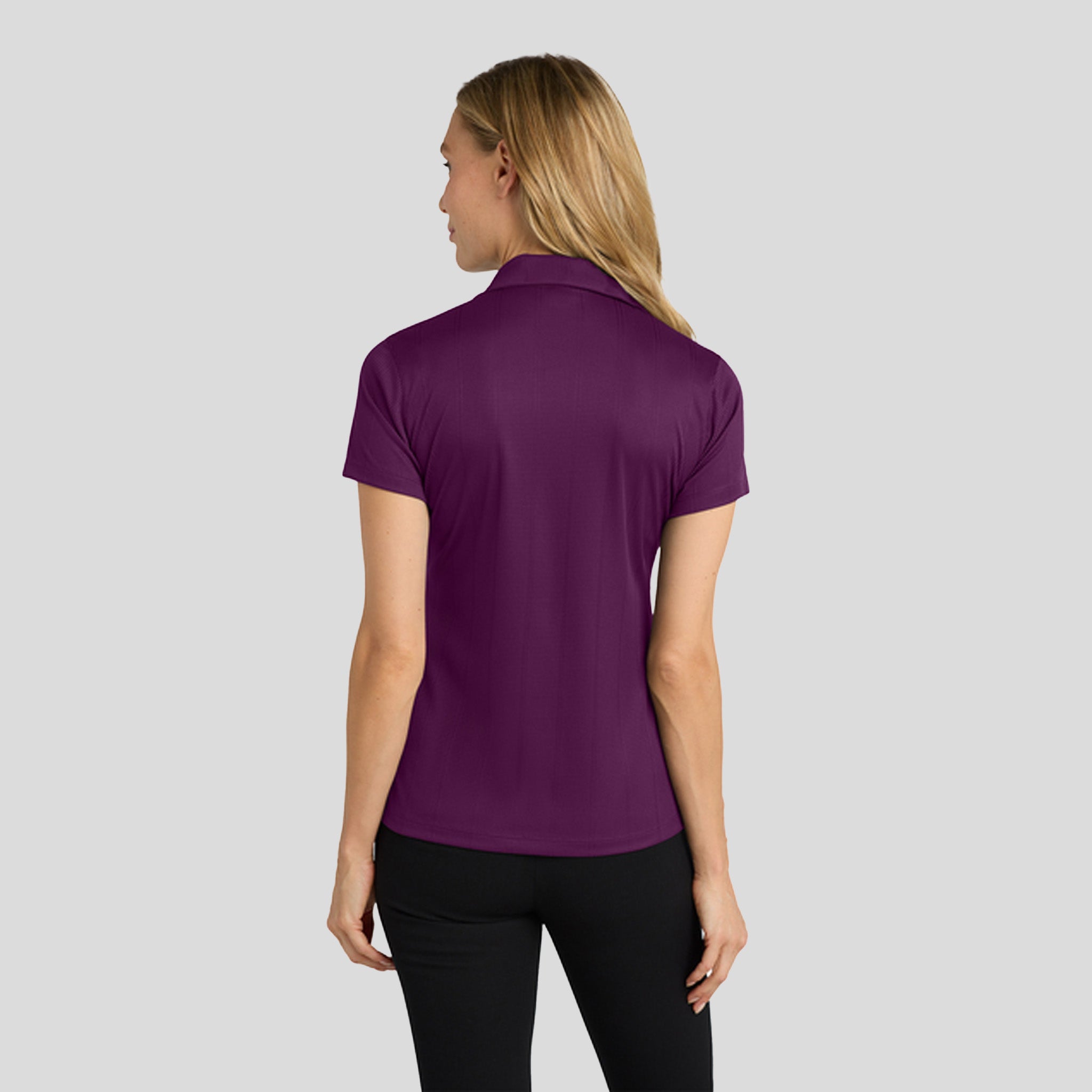 Women's Performance Fine Jacquard Polo | Violet Purple