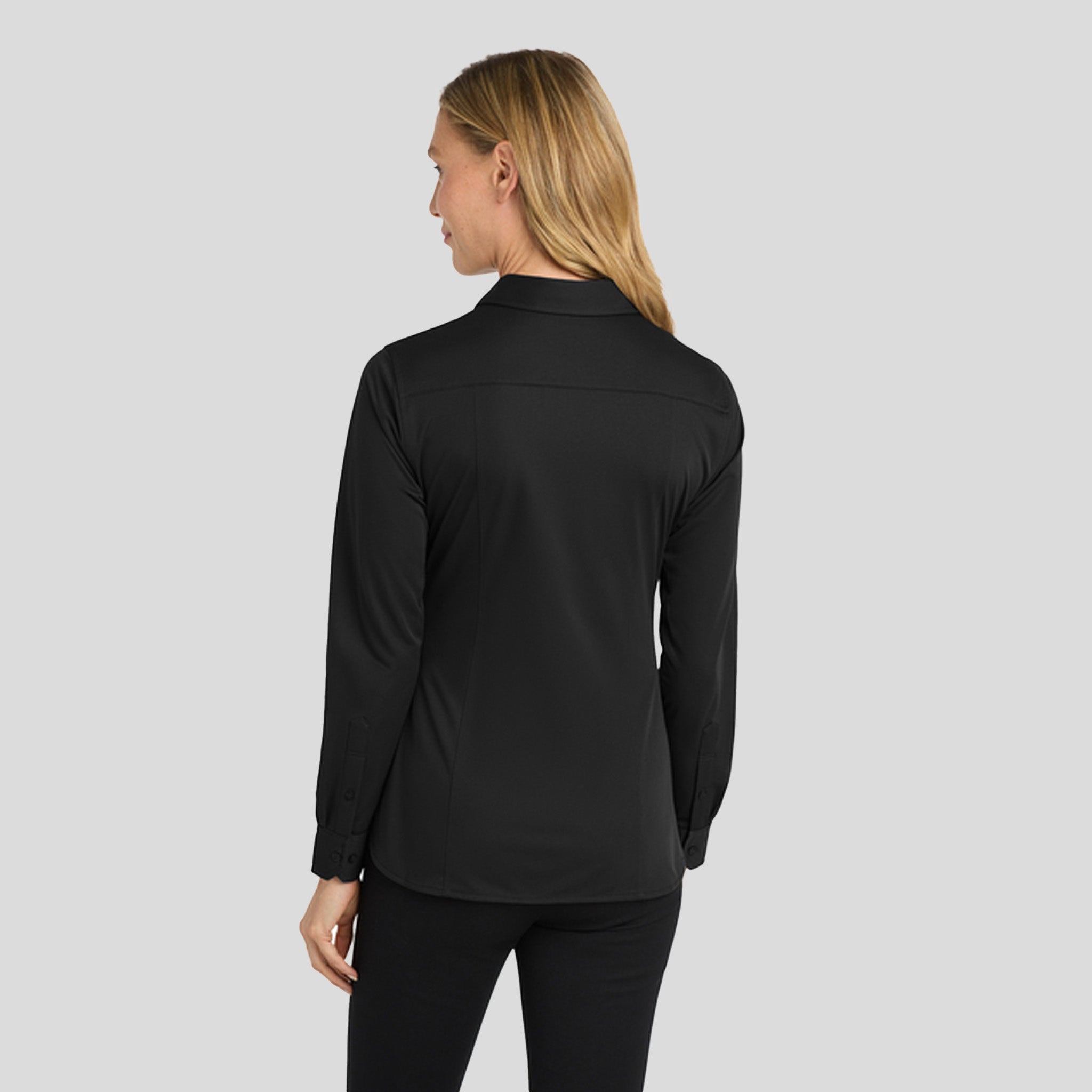 Women's Dimension Knit Dress Shirt | Black