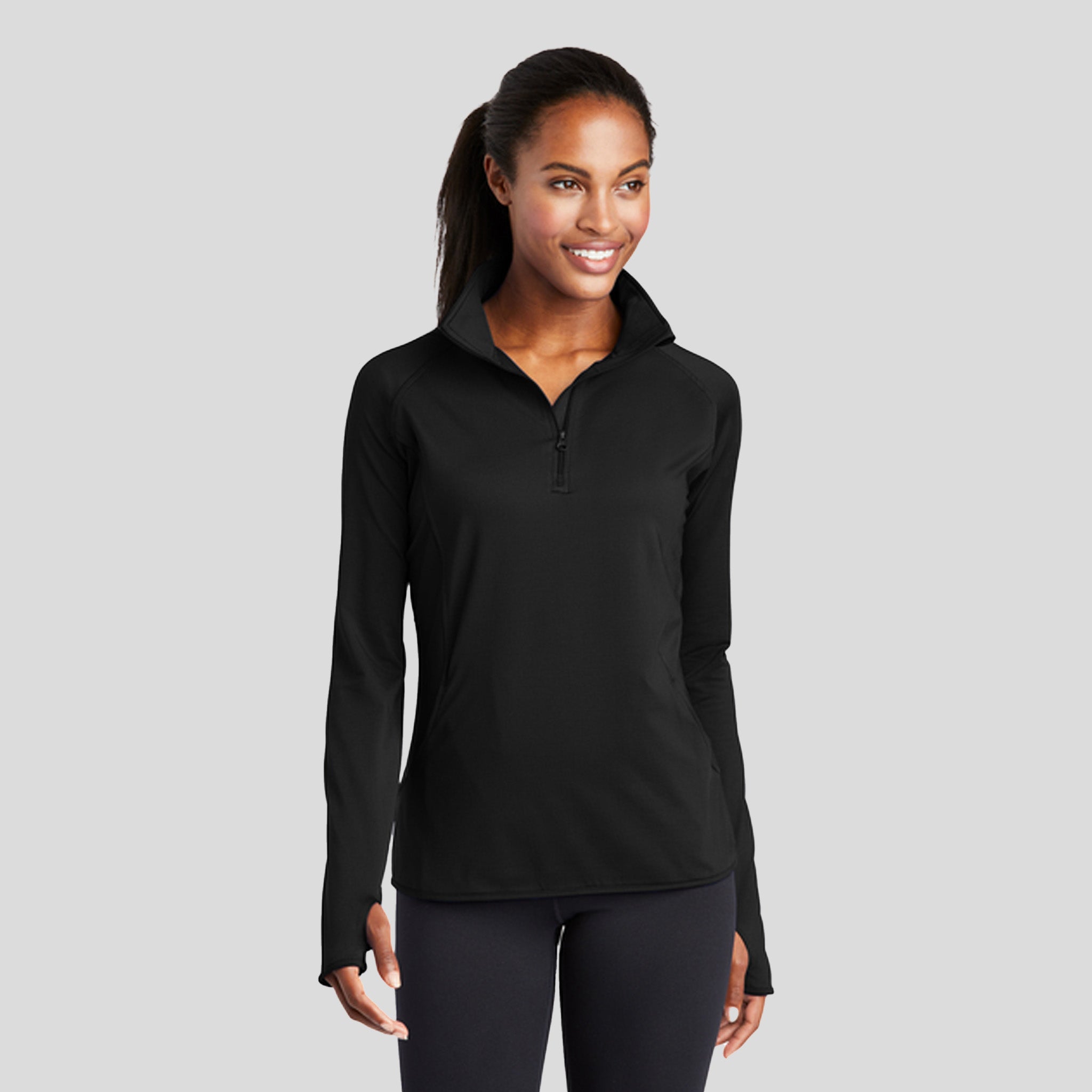 Women's Sport-Wickยฎ Stretch 1/4-Zip Pullover | Black