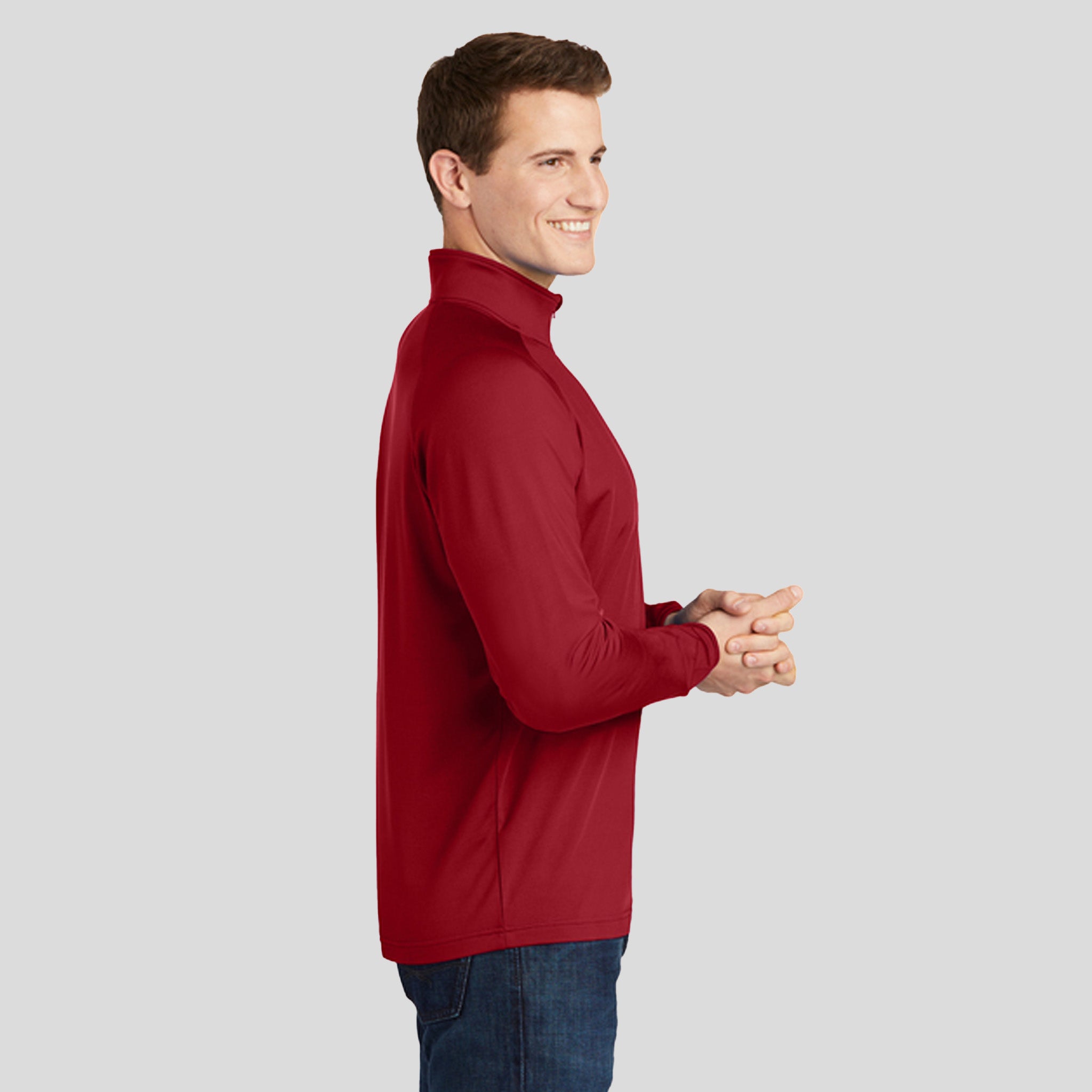 Sport-Wickยฎ Stretch 1/4-Zip Pullover | Deep Red