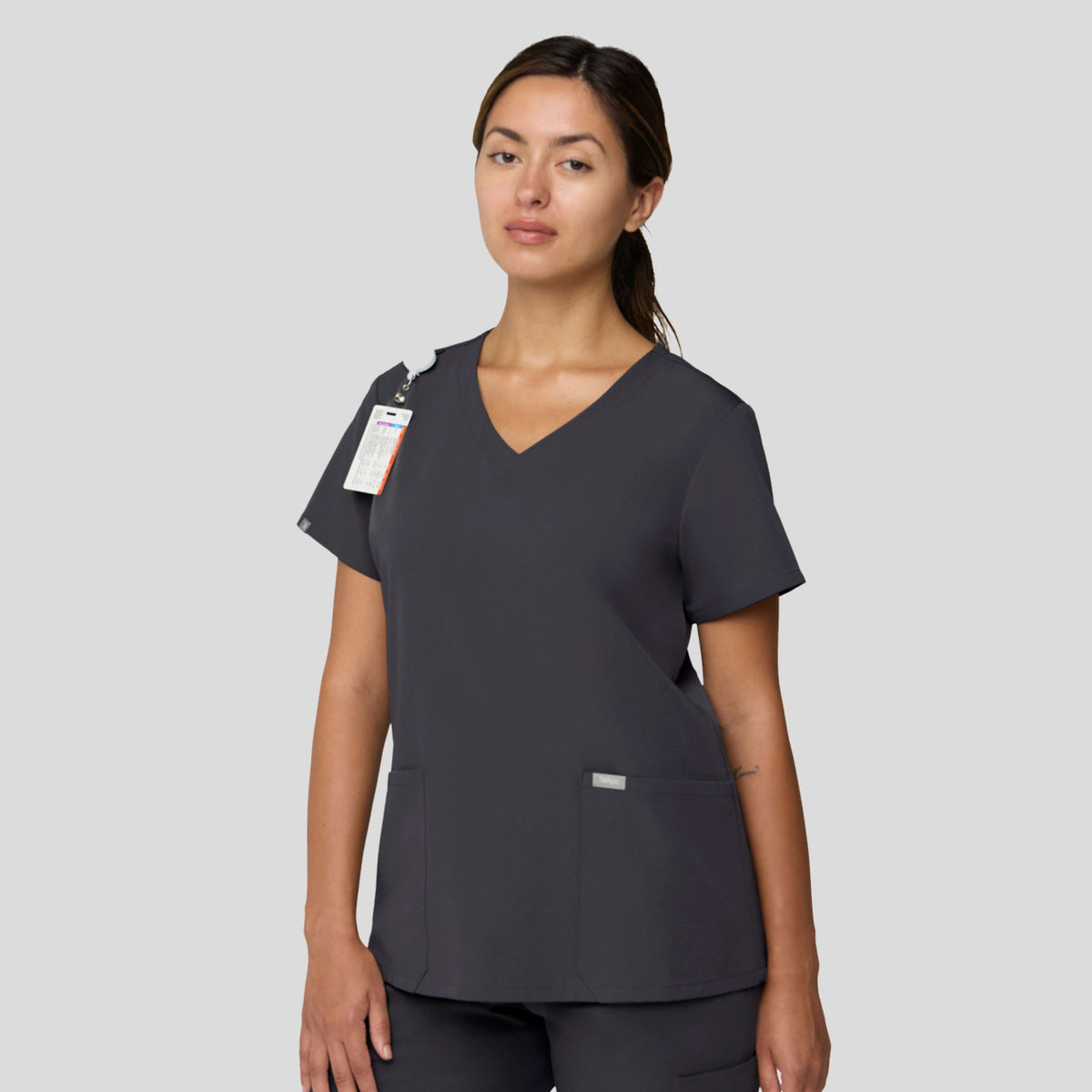 Tempo Women's V-Neck Top | Pewter