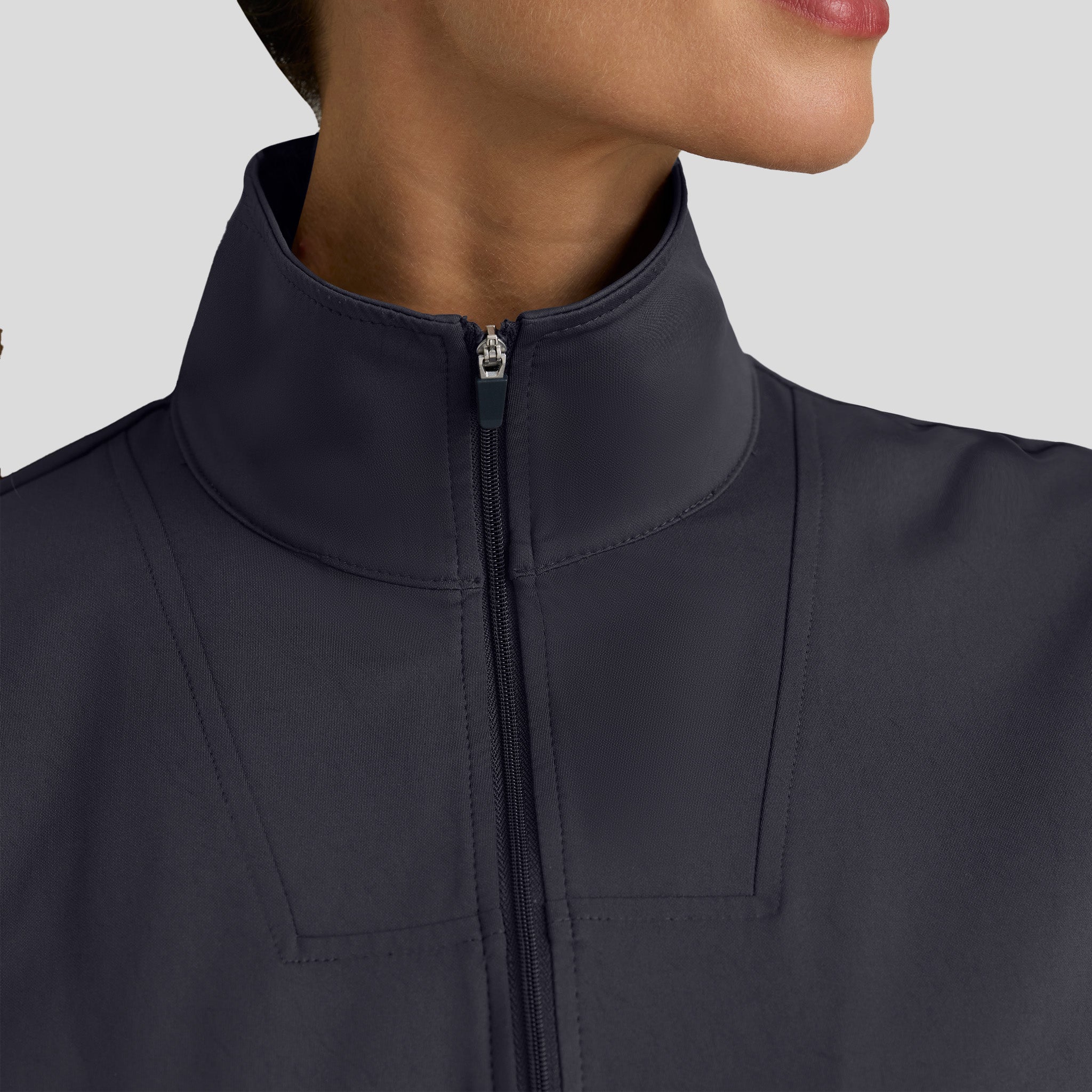 Ease Knit Warm-Up Jacket | Steel