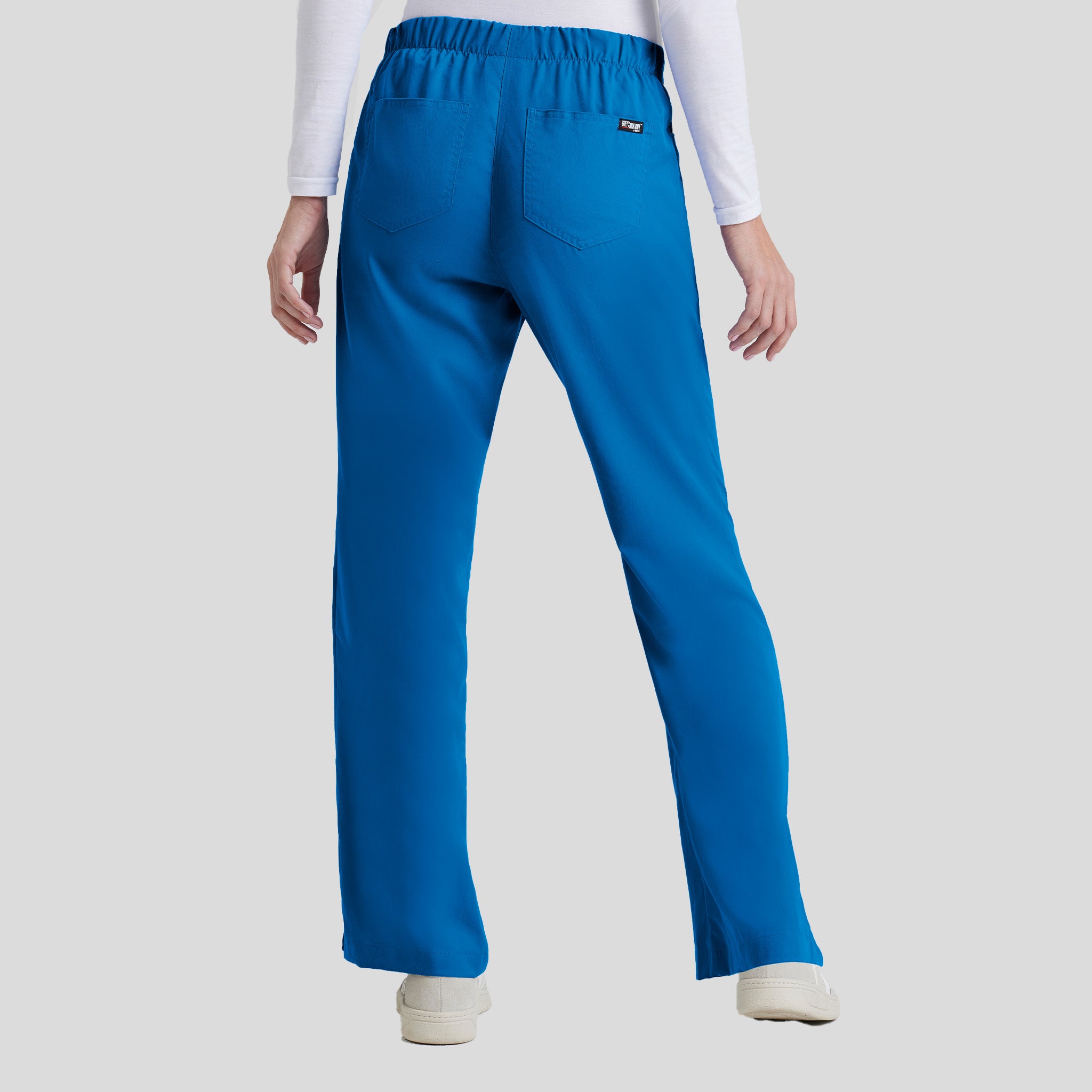 Riley 5-Pocket Mid-Rise Flared Leg Scrub Pant | Royal