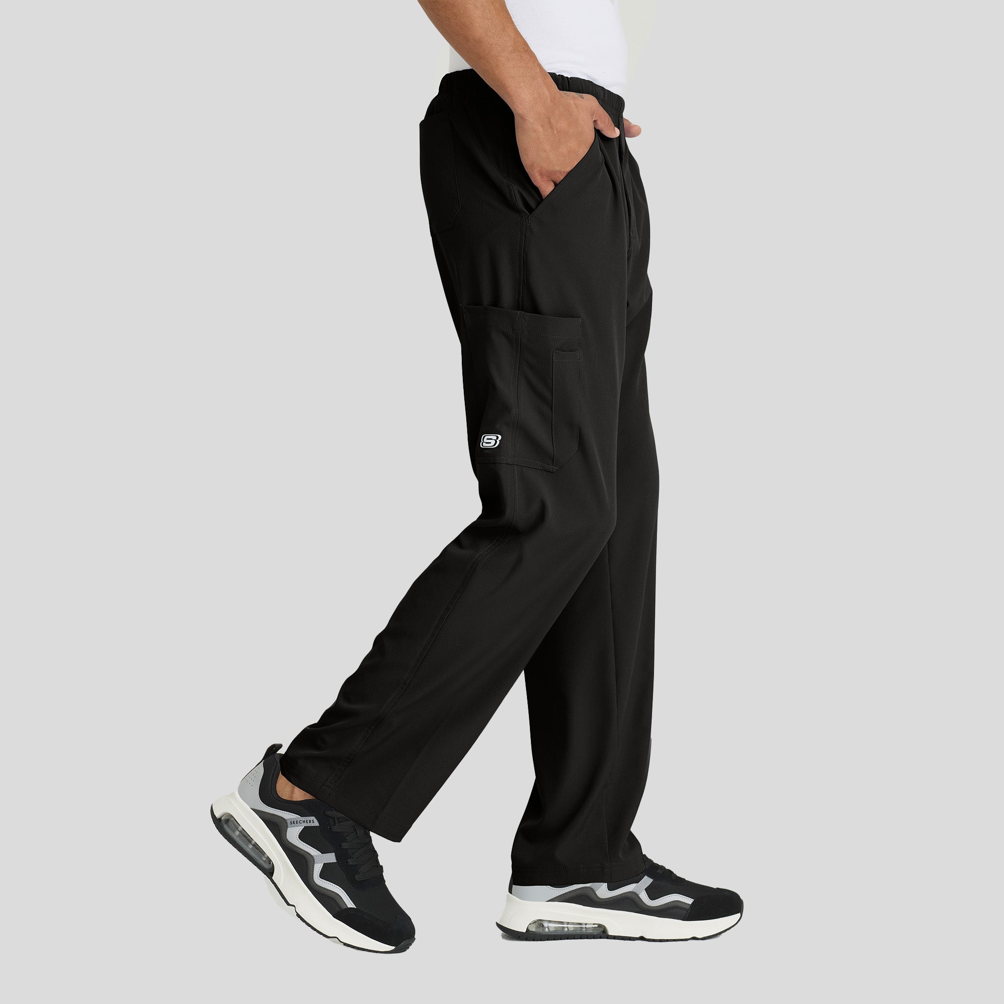 Men's Structure 4-Pockets Zip-Fly Scrub Pant | Black