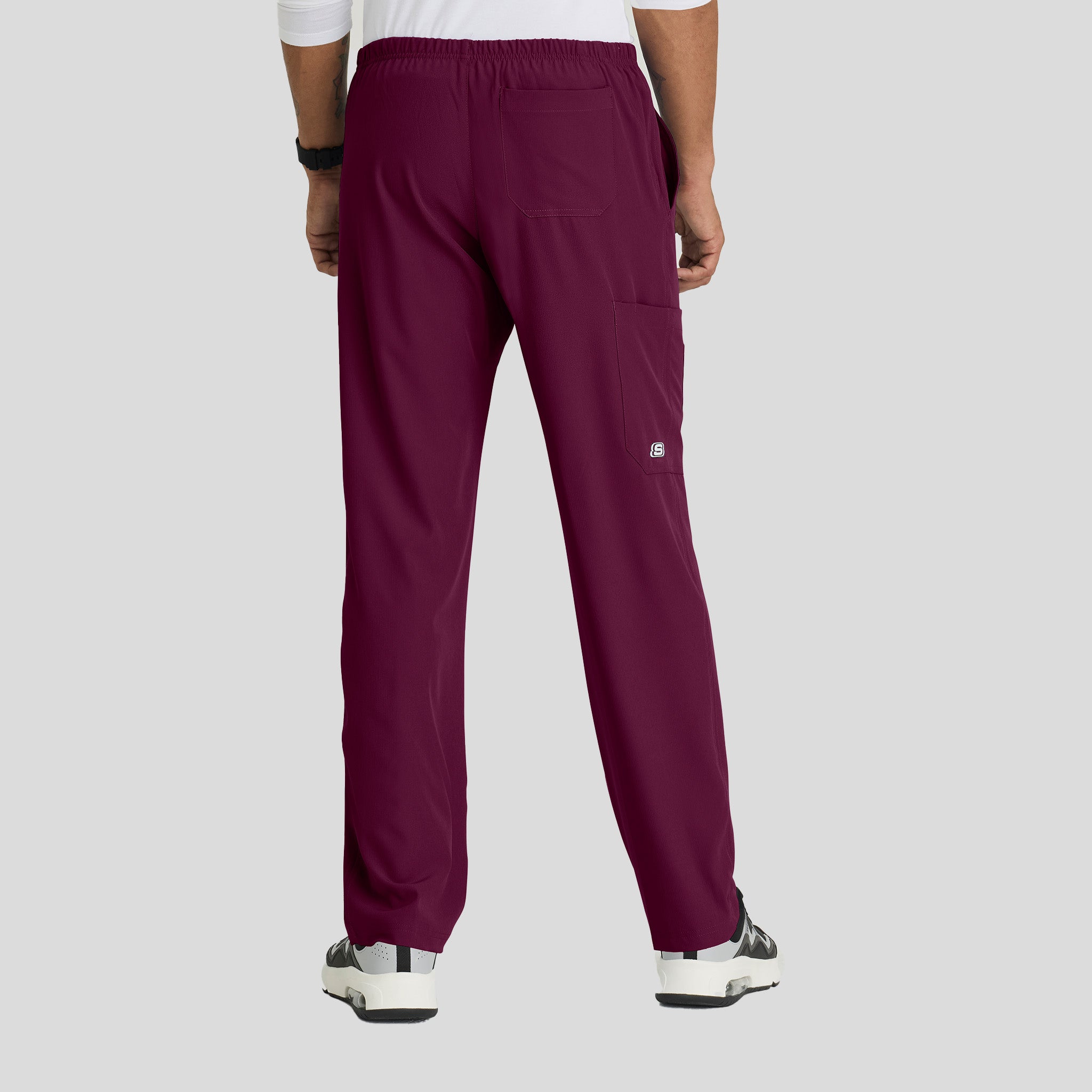 Men's Structure 4-Pockets Zip-Fly Scrub Pant | Wine
