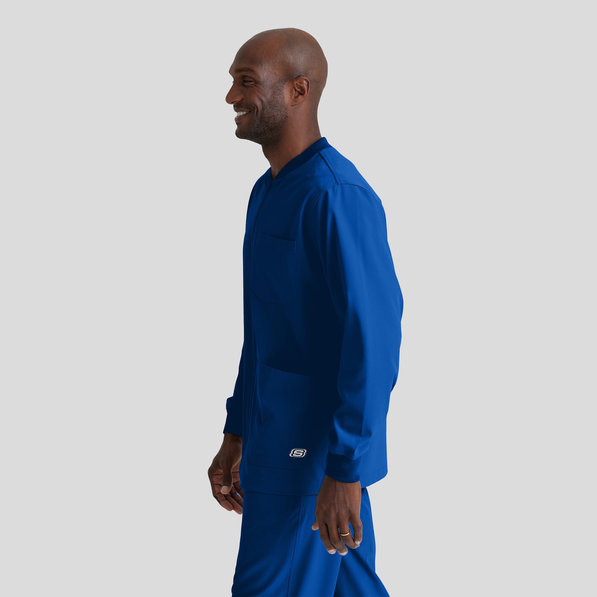 Men's Structure 3-Pocket Crewneck Warmup Scrub Jacket | Galaxy