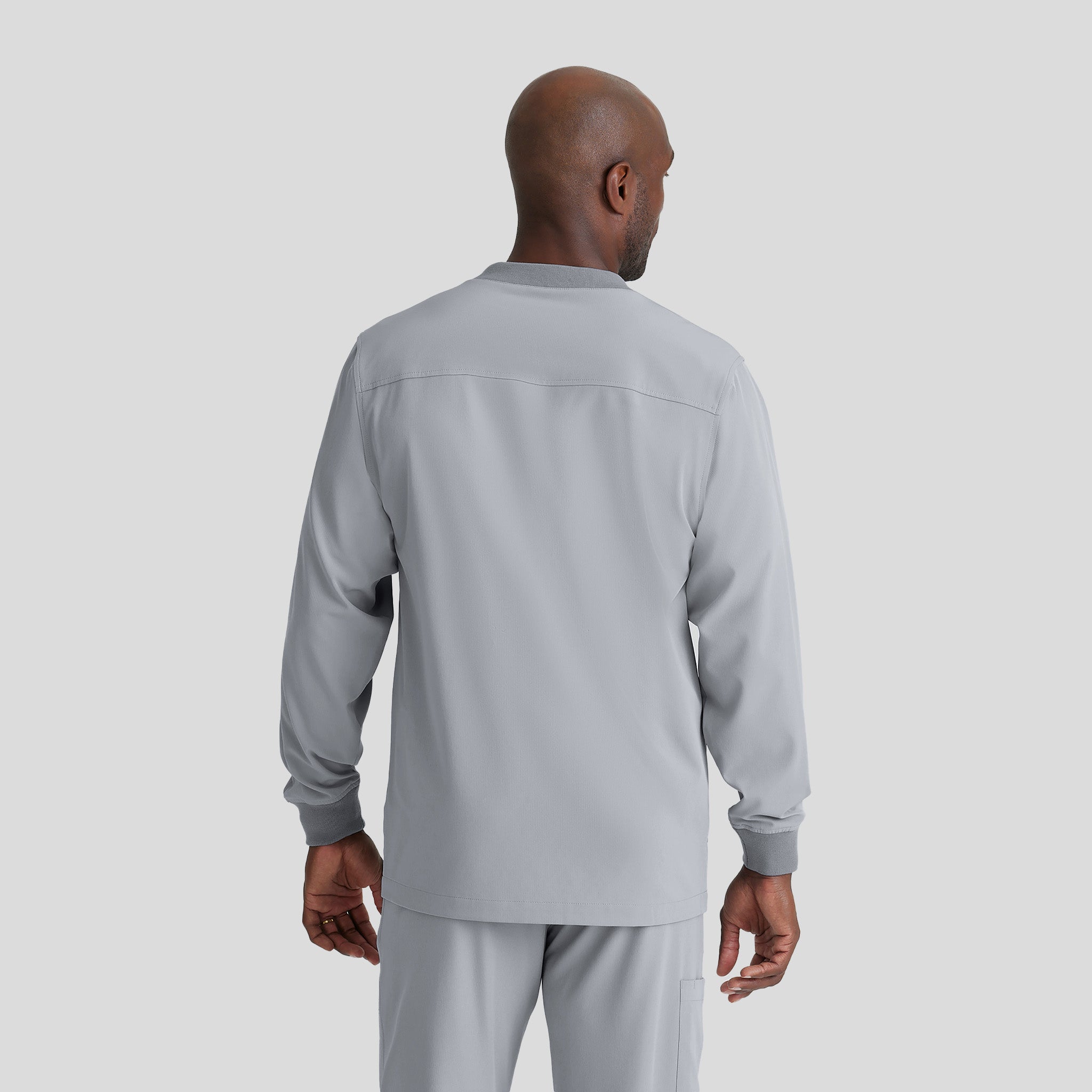 Men's Structure 3-Pocket Crewneck Warmup Scrub Jacket | Moonstruck