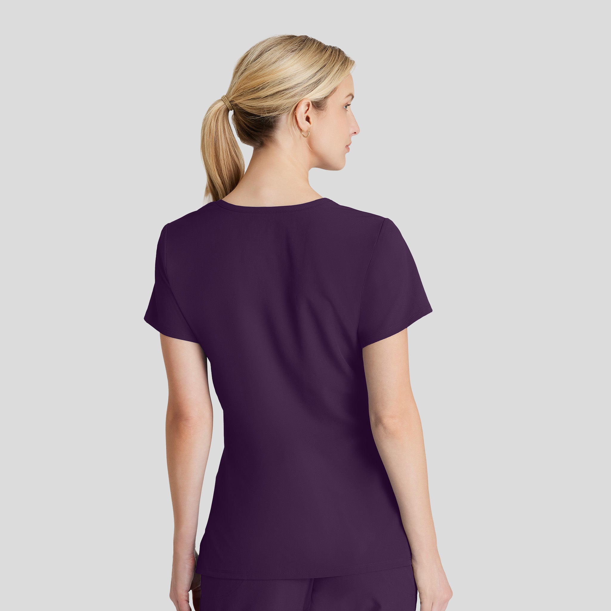 Reliance 3-Pocket Crossover V-Neck Scrub Top | Eggplant