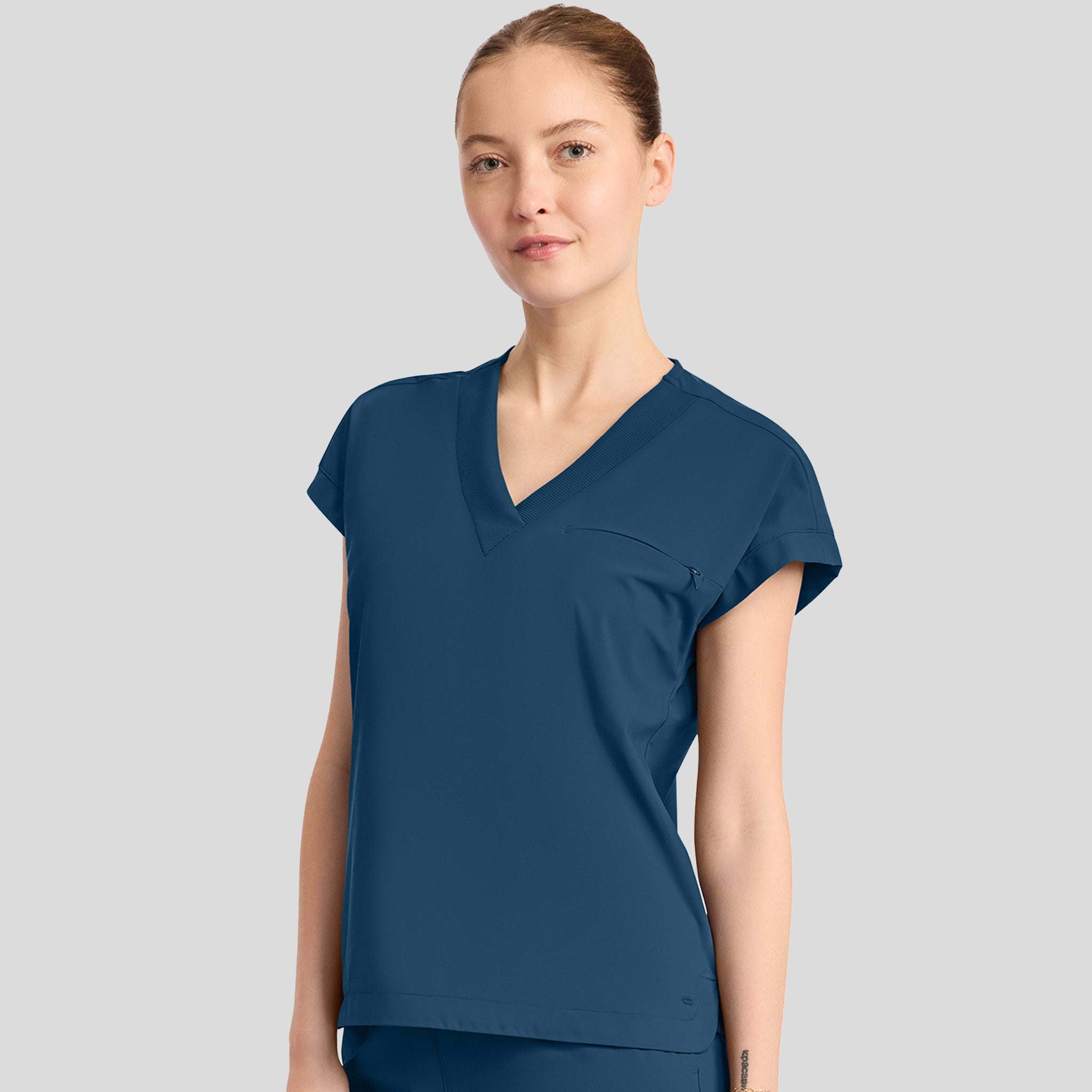 Dolman V-Neck Top | Caribbean