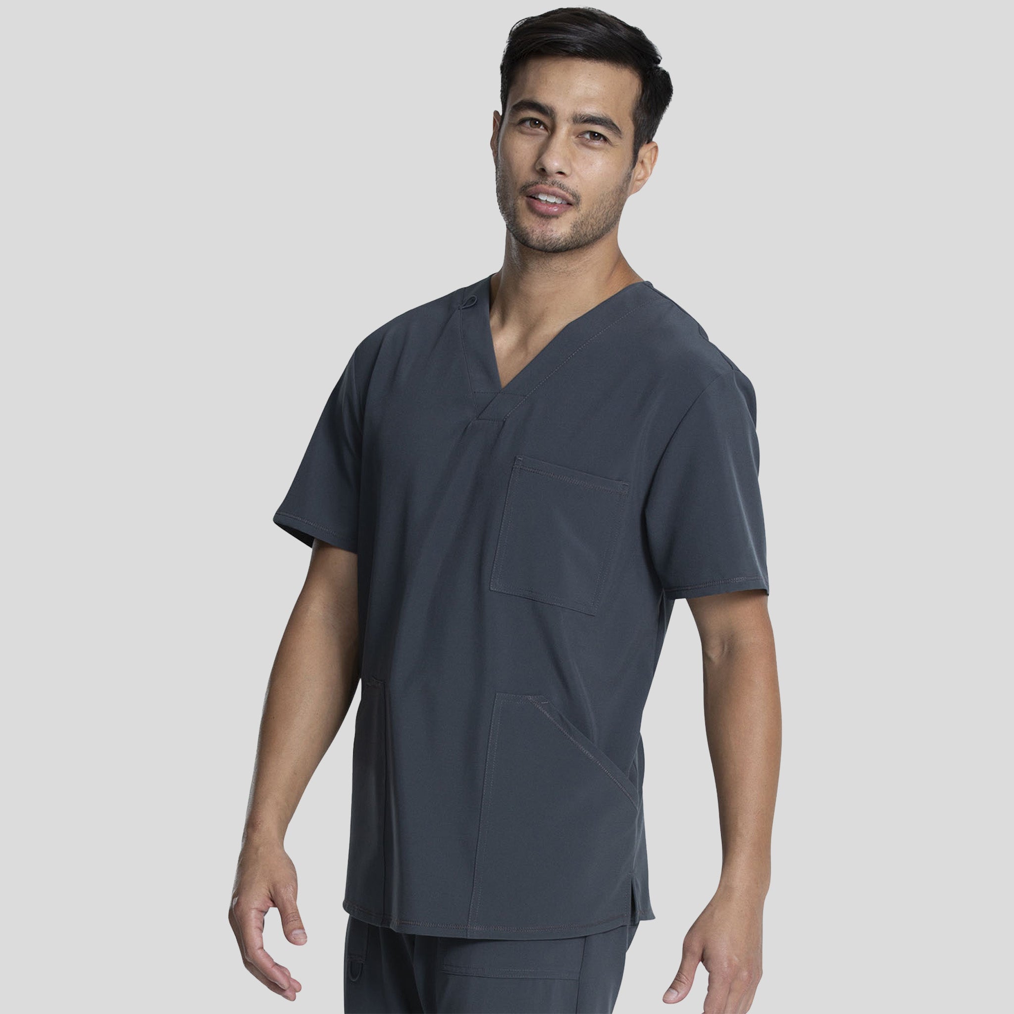 Men's V-Neck Top | Pewter