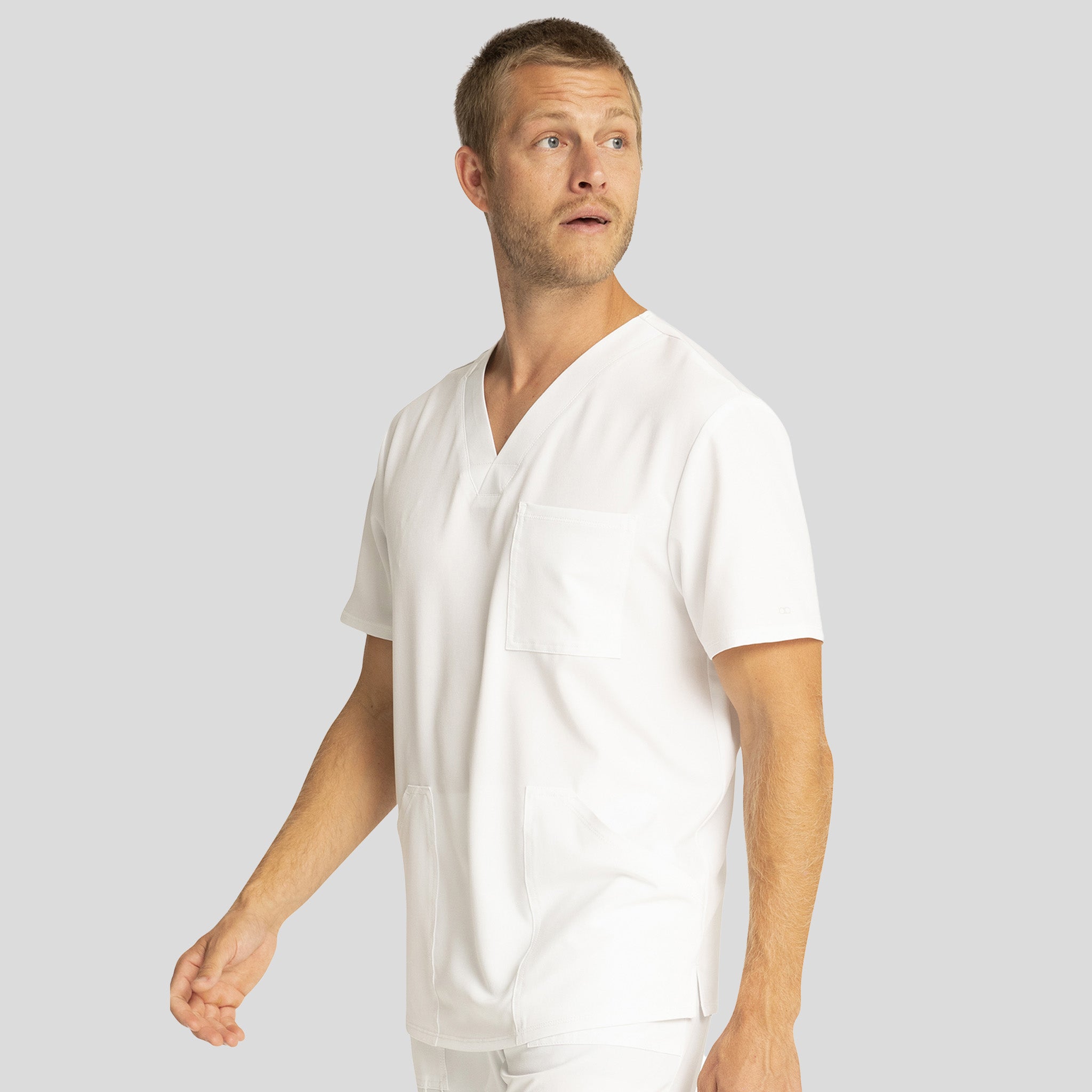 Men's V-Neck Top | White