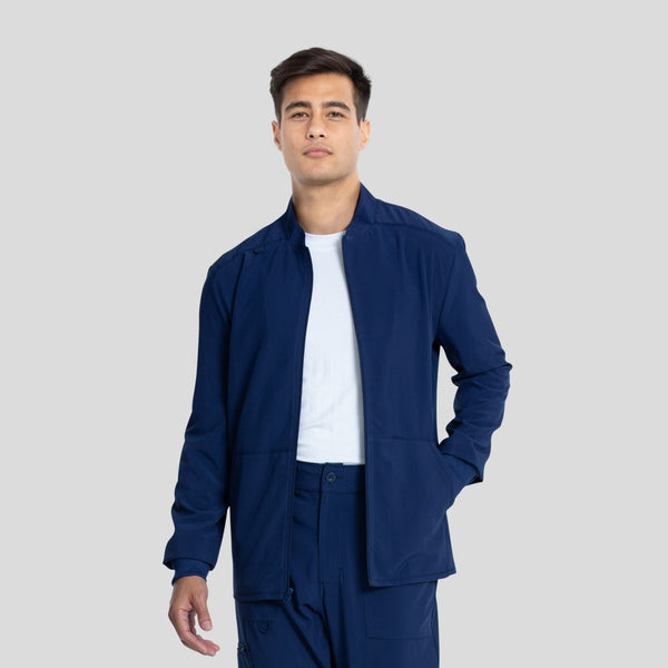 Men's Zip Front Jacket | Navy – Robert's Medical Uniforms