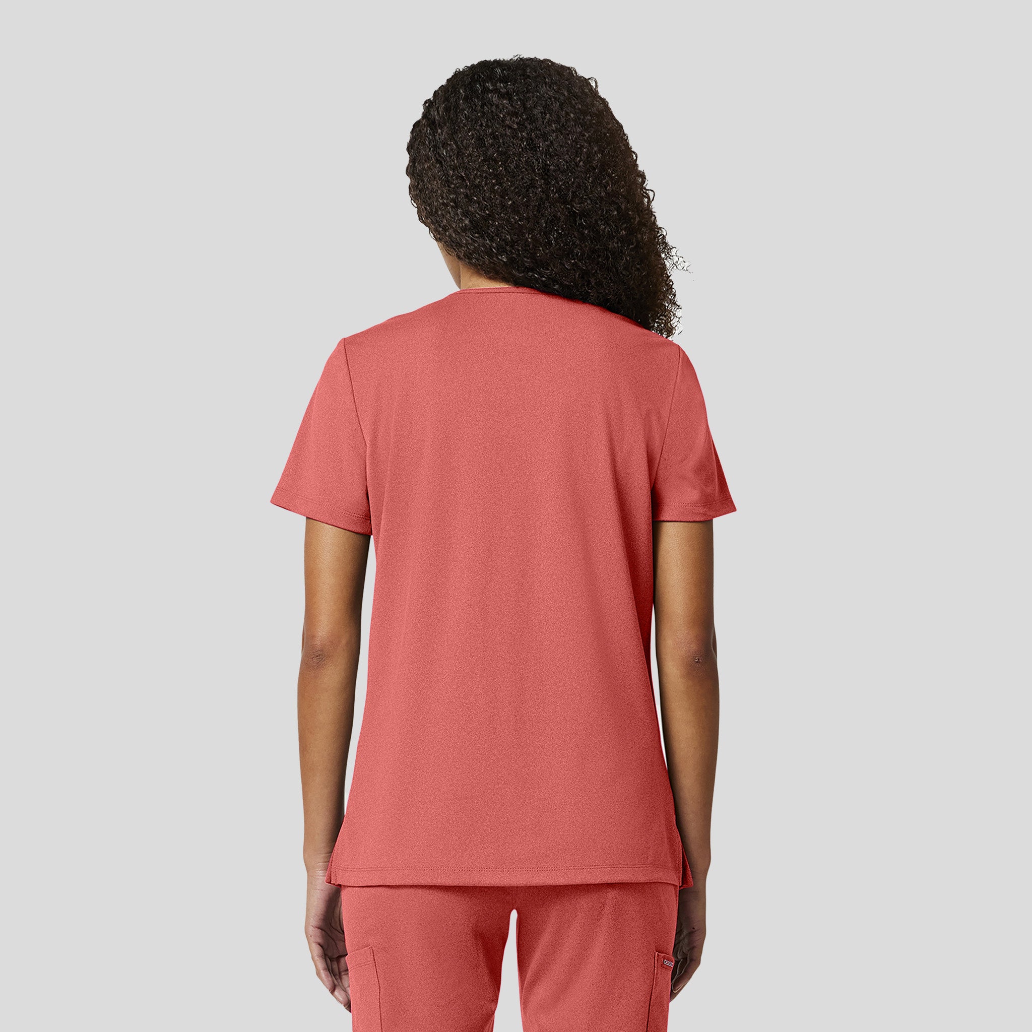 Achieve 2-Pocket Scrub Top | True Coral