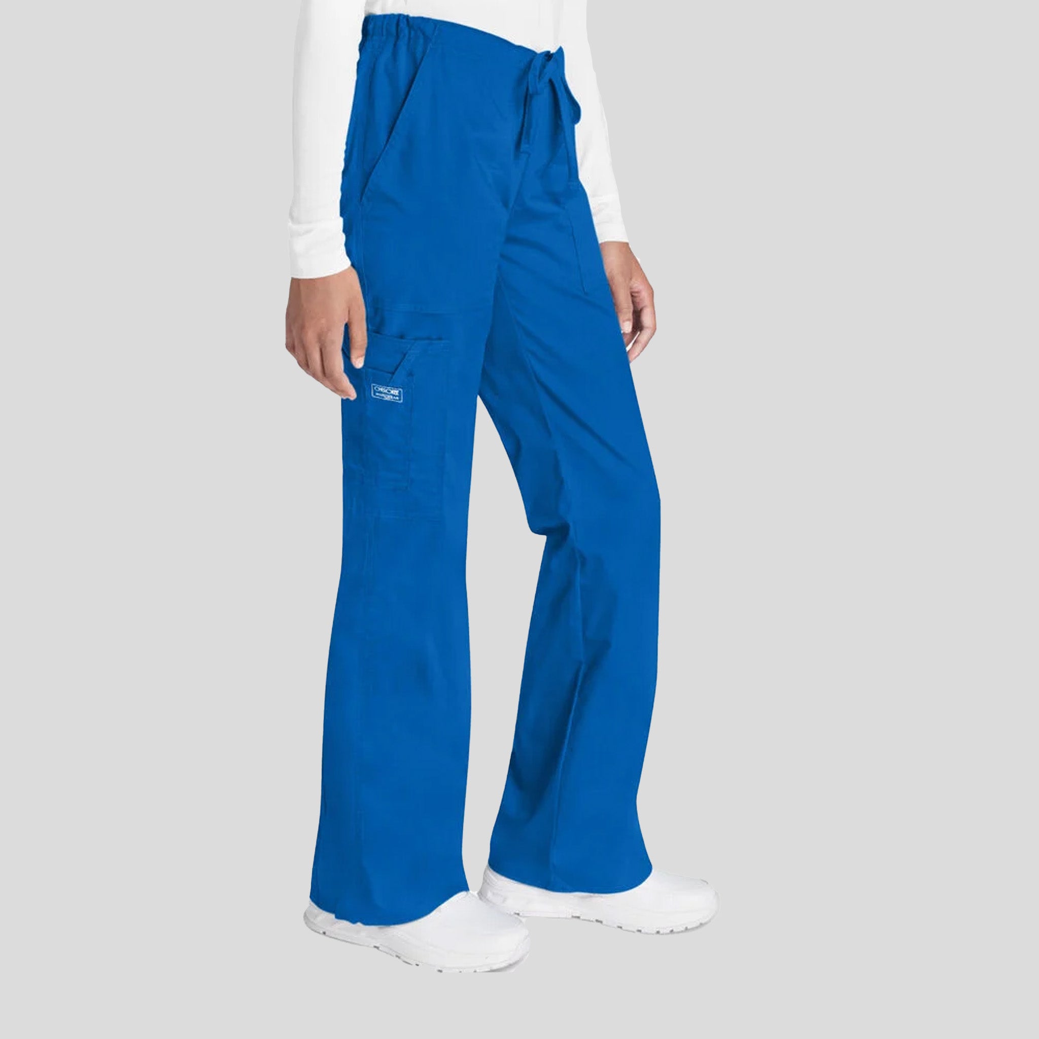Flare Leg Drawstring Scrub Pant | Royal