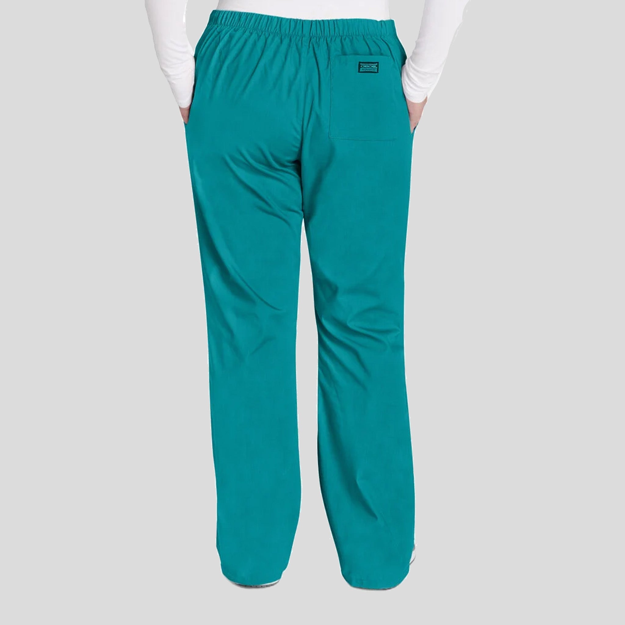 Natural Rise Flare Leg Drawstring Pant | Teal
