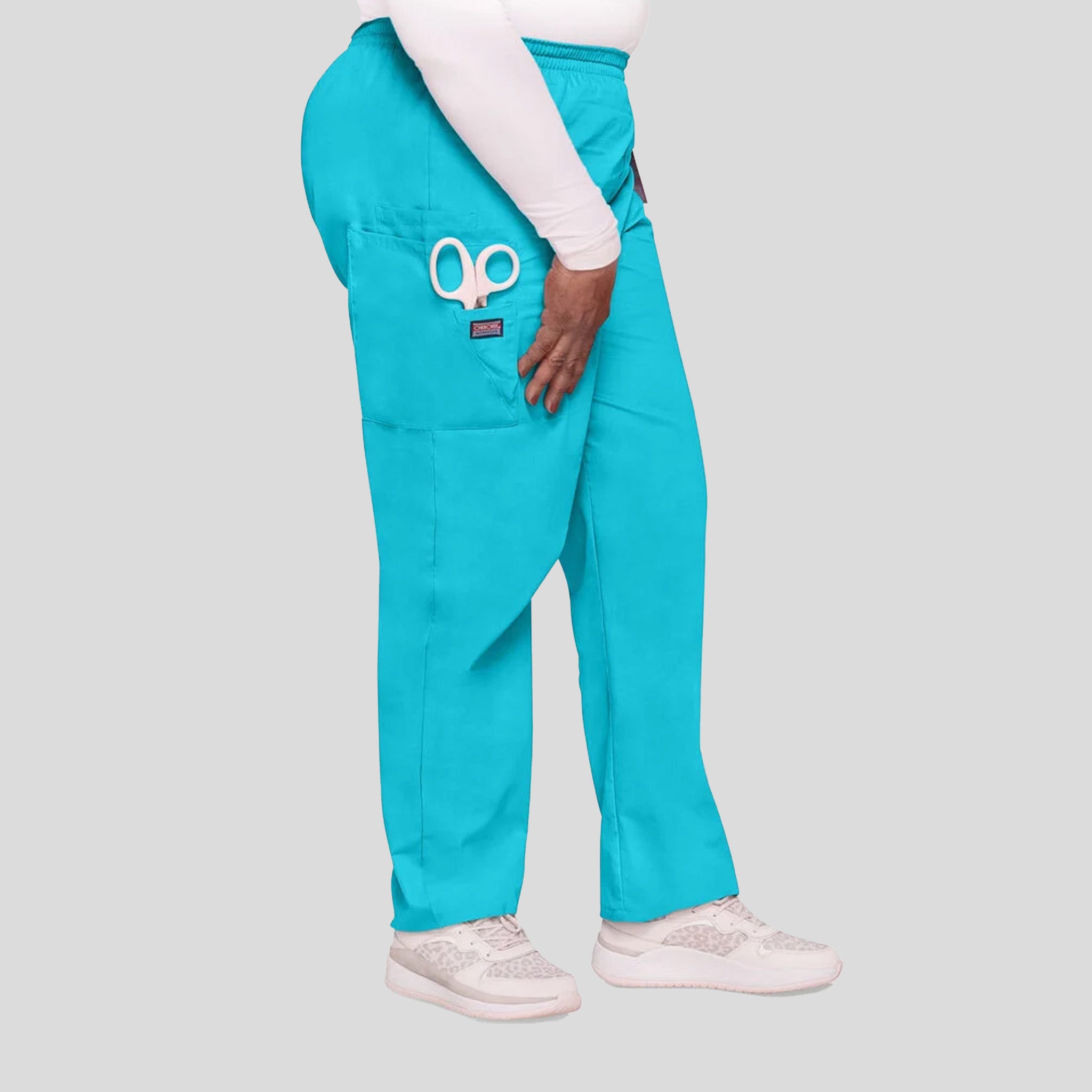 Elastic Waist Utility Scrub Pant | Turquoise