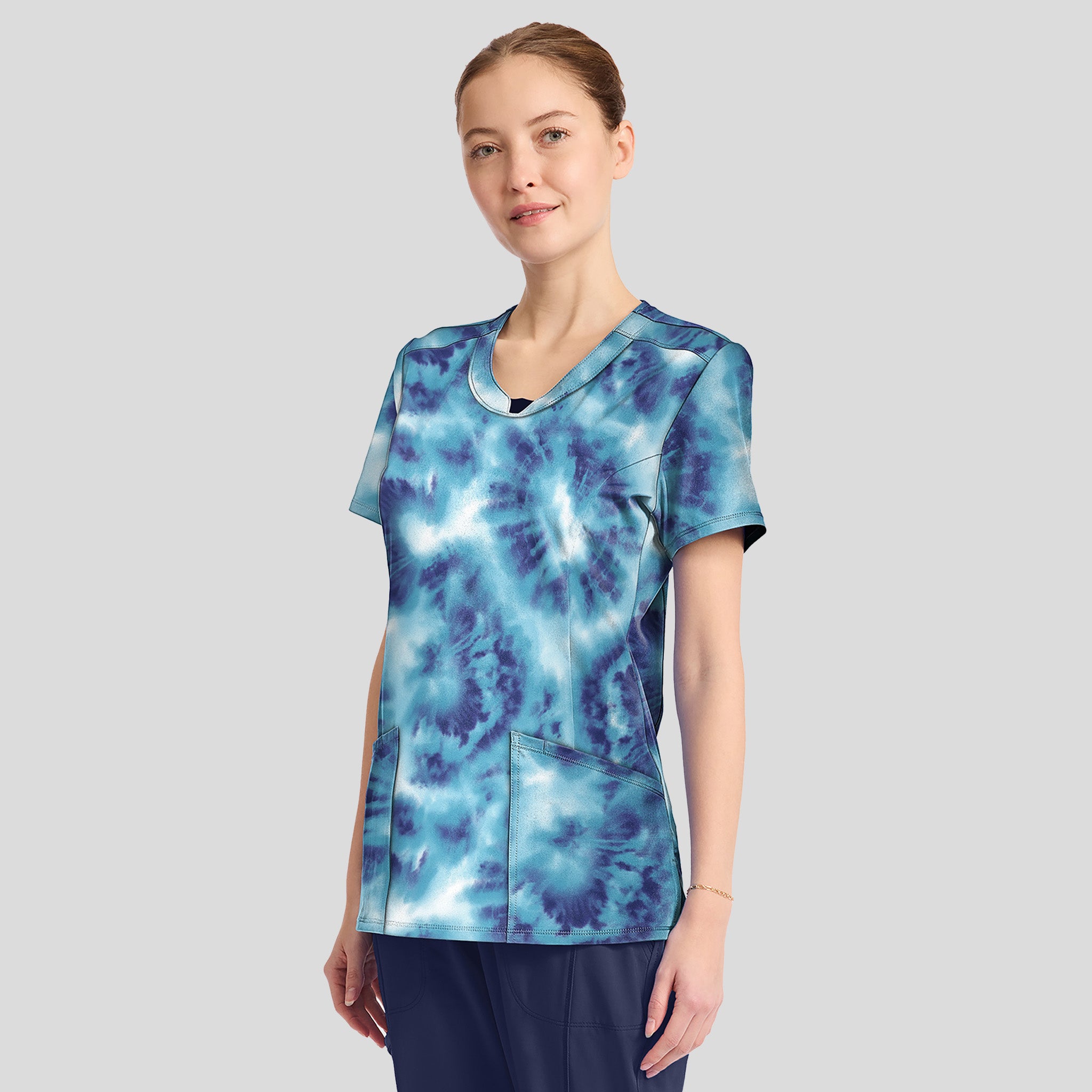 Saltwater Tie Dye Print Top