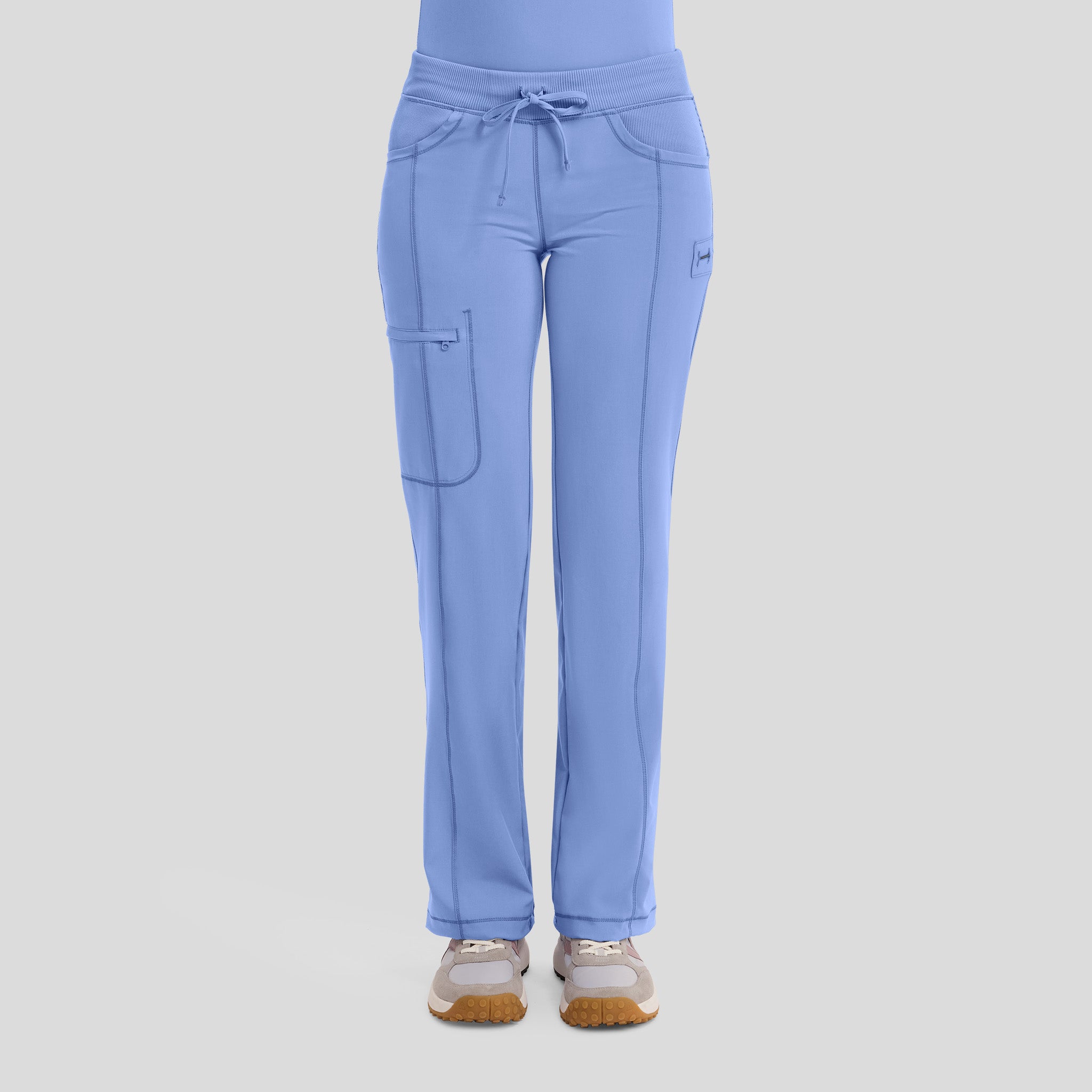 Rib Knit Drawstring Waist Scrub Pant | Ciel