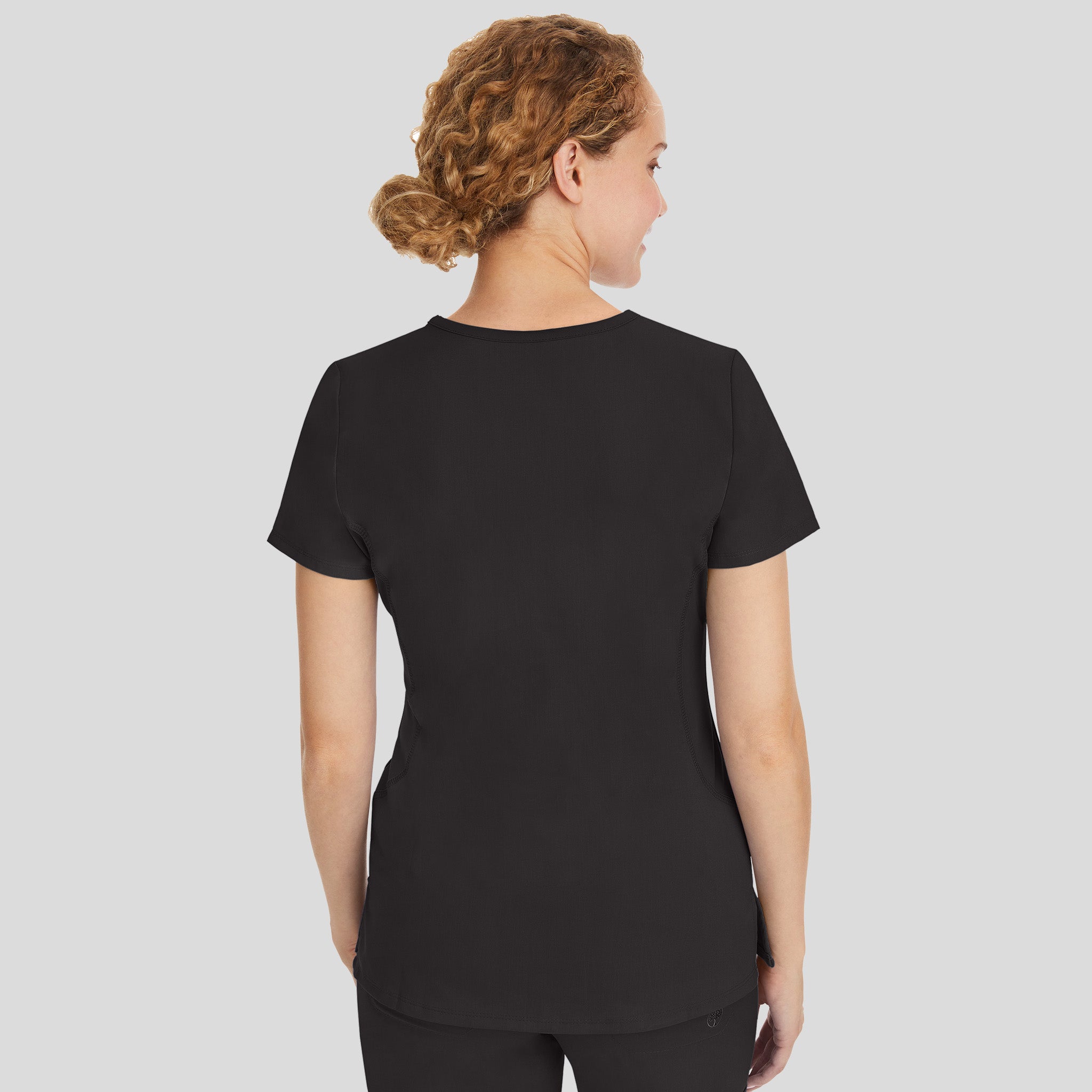 Juliet V-Neck Yoga Scrub Top | Black