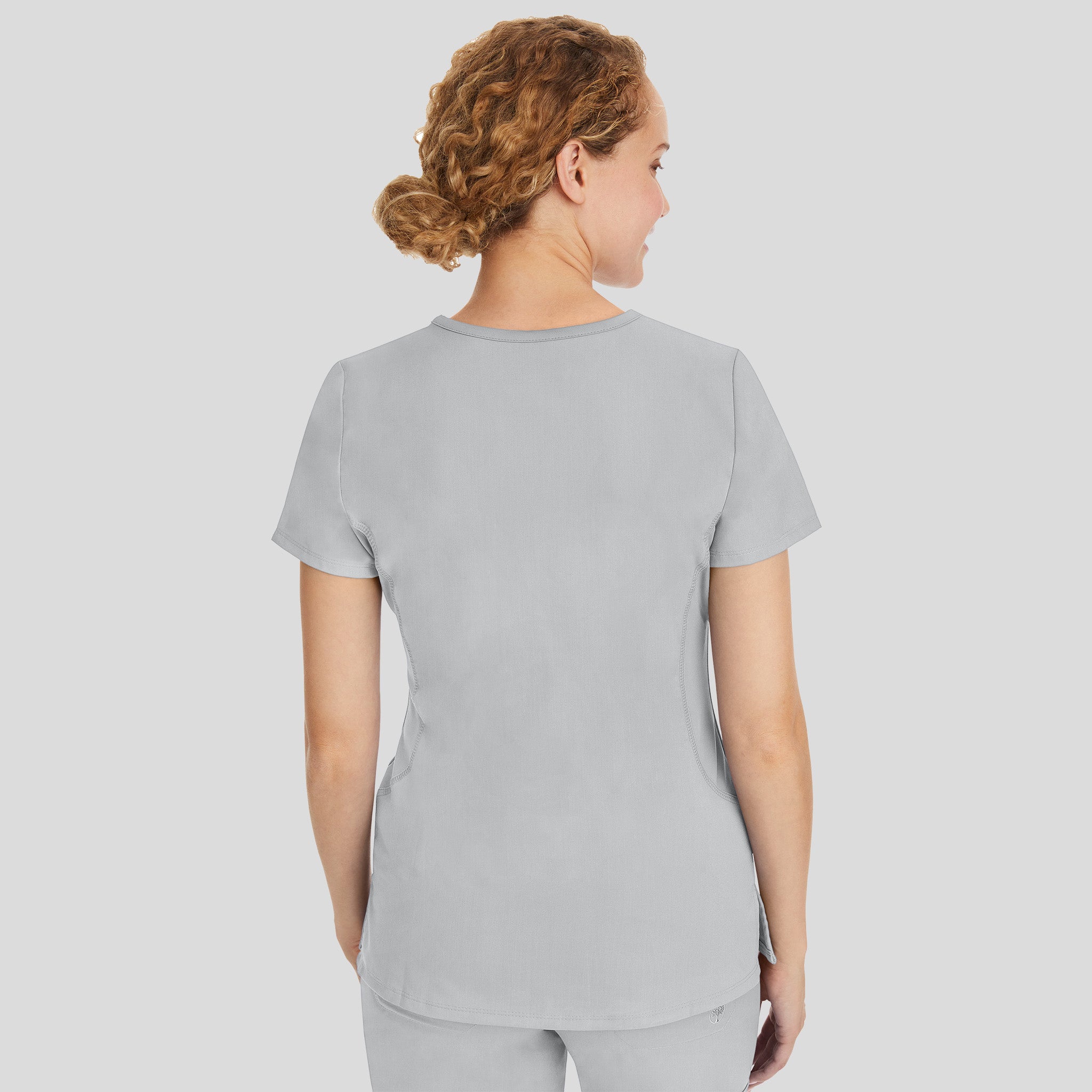 Juliet V-Neck Yoga Scrub Top | Grey