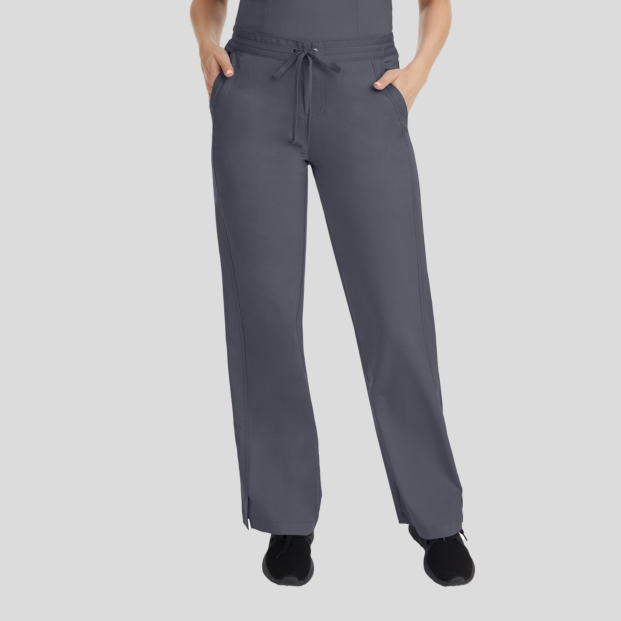 Taylor Elastic Waist Drawstring Scrub Pant | Pewter