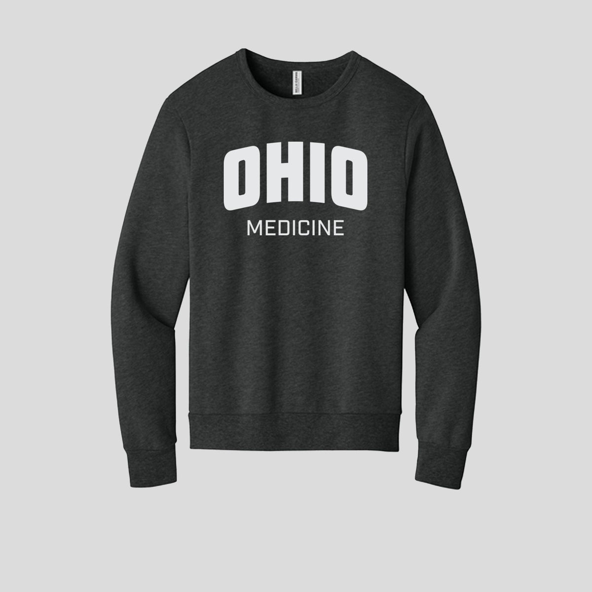 OU Unisex Sponge Fleece Classic Crewneck Sweatshirt - Medicine Logo | Dark Grey Heather