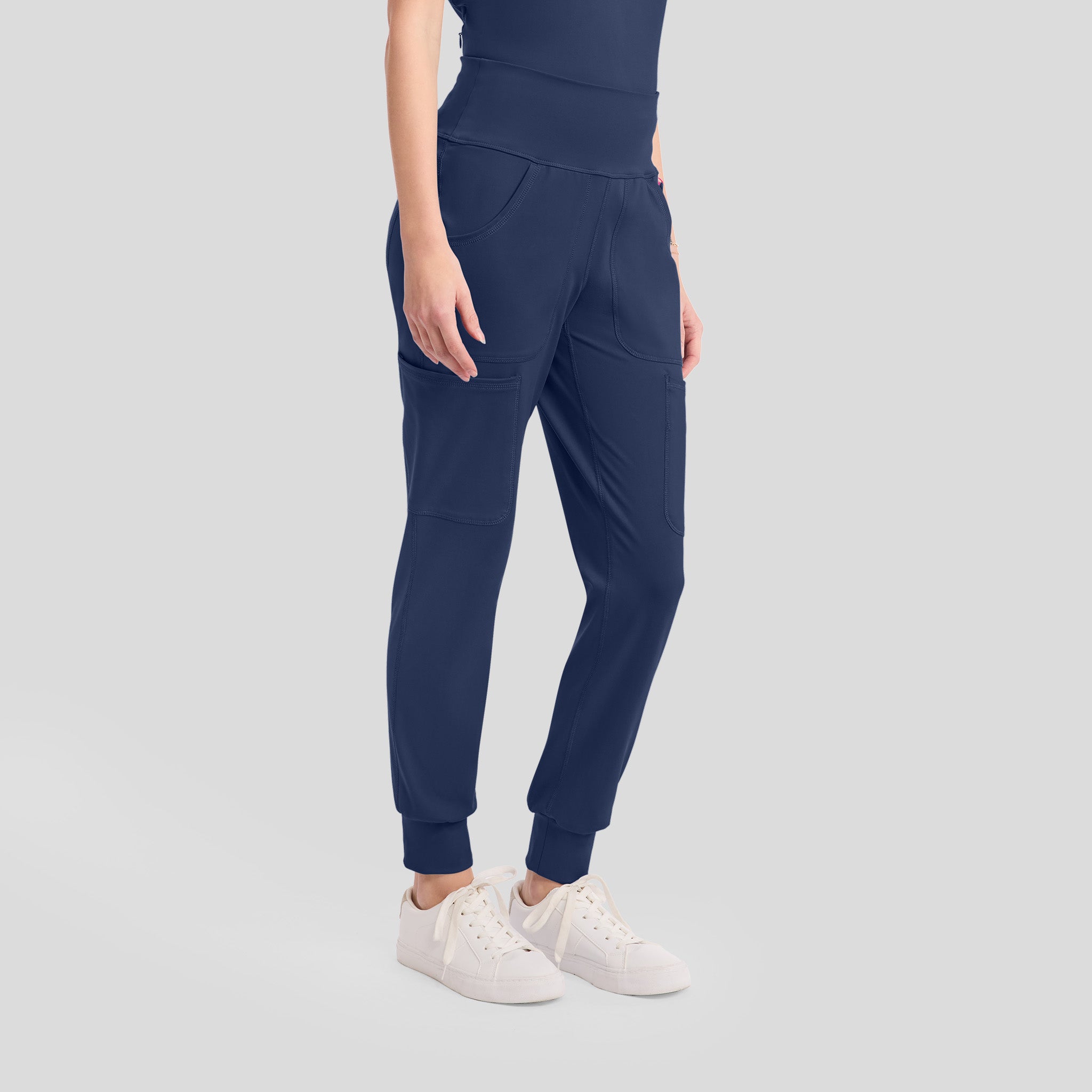 5-Pocket STRETCH High-Rise Cargo Jogger | Navy