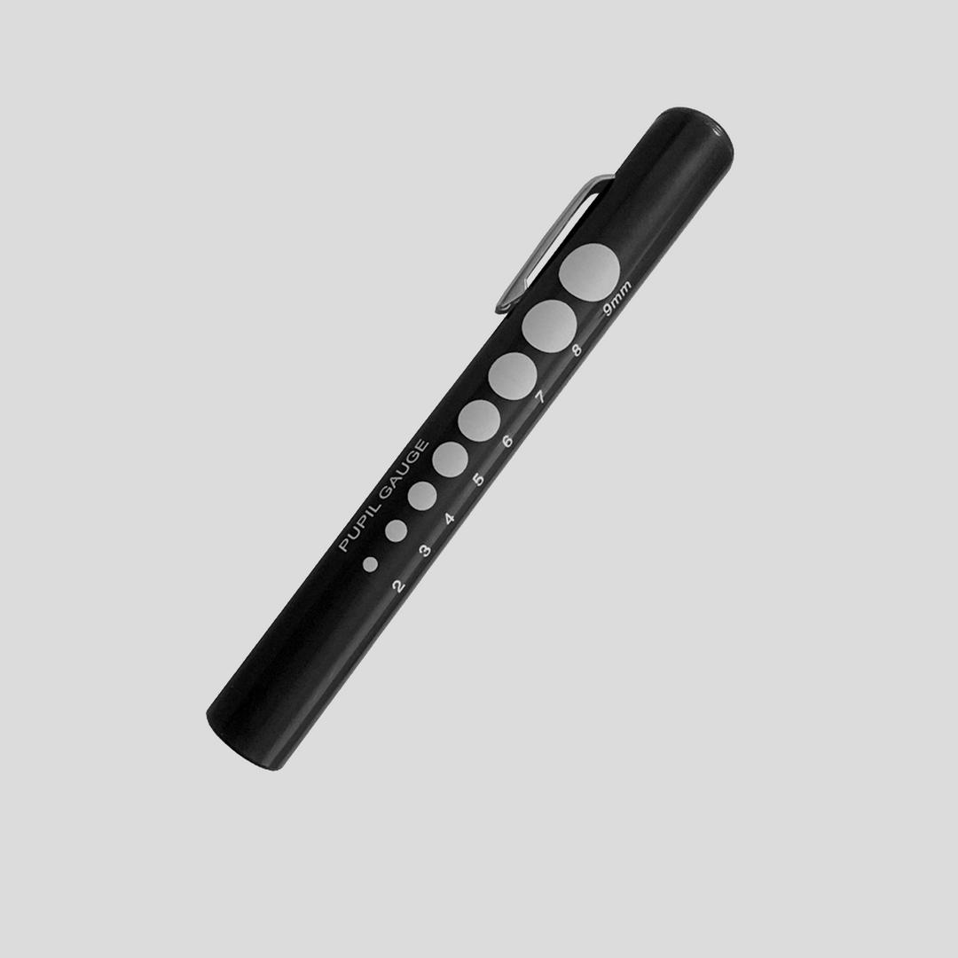 Pupil Gauge LED Disposable Penlight | Black – Robert's Medical Uniforms