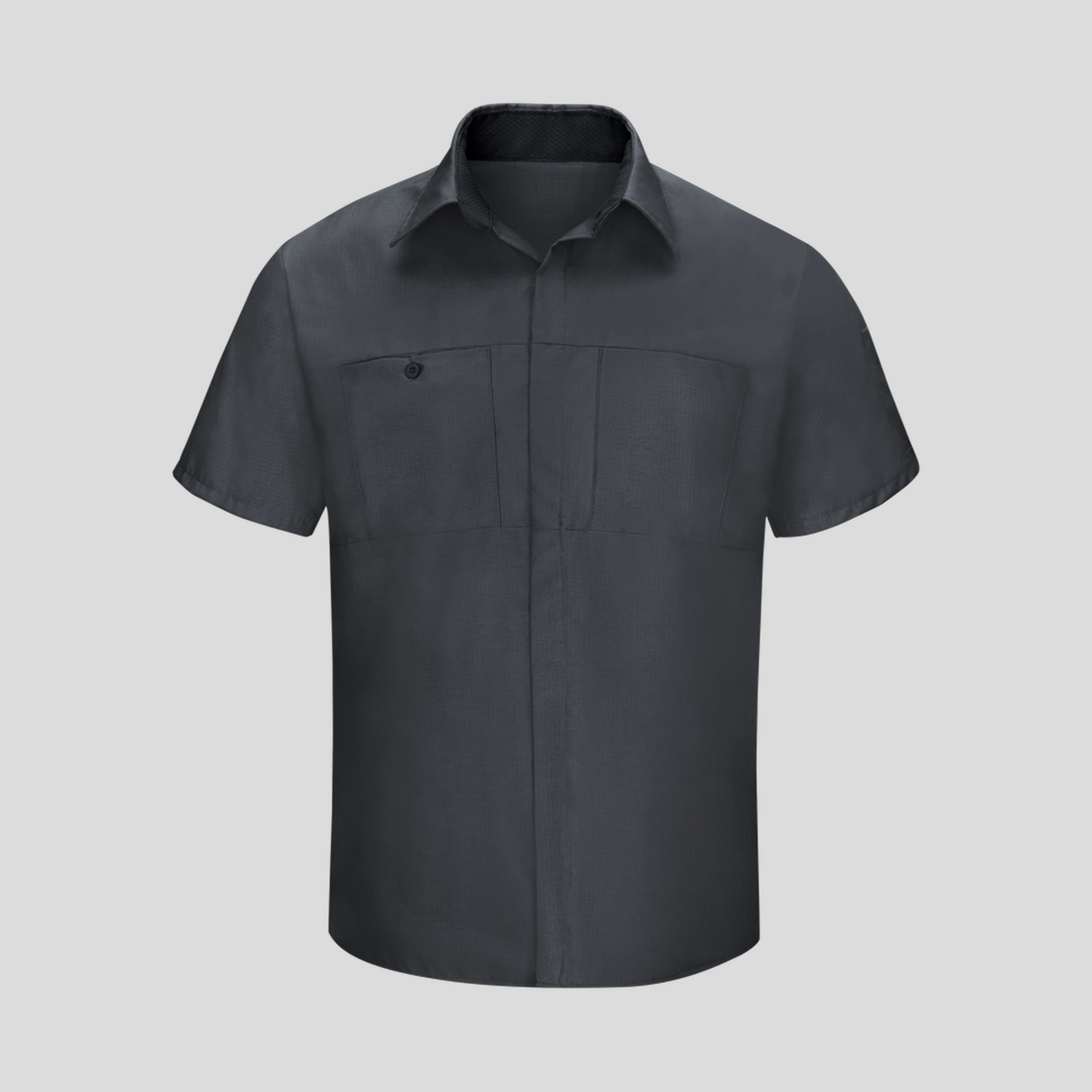 Short Sleeve Performance Plus Shop Shirt With Oilblok Technology | Charcoal/Black Mesh