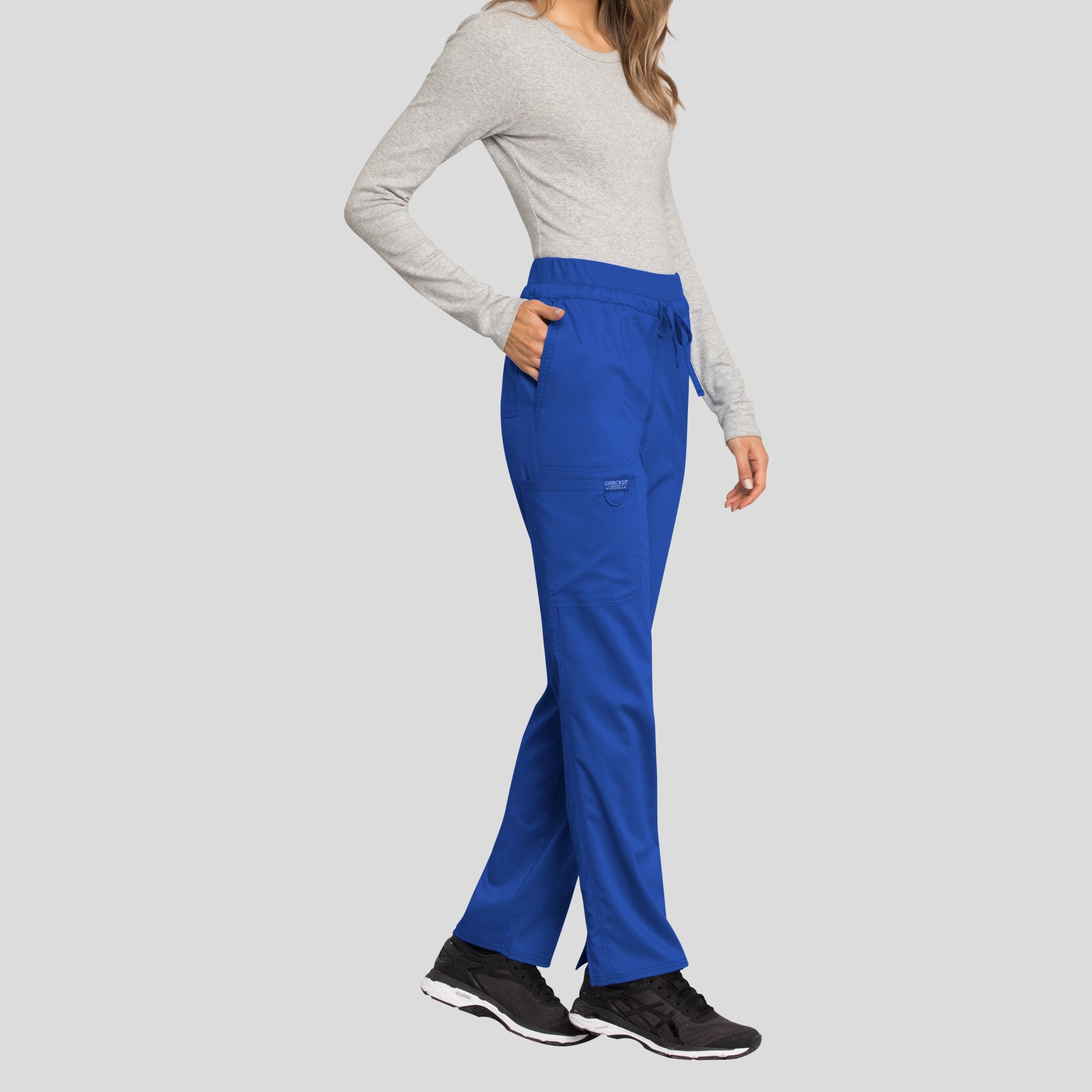 Tapered Leg Drawstring Scrub Pant | Royal