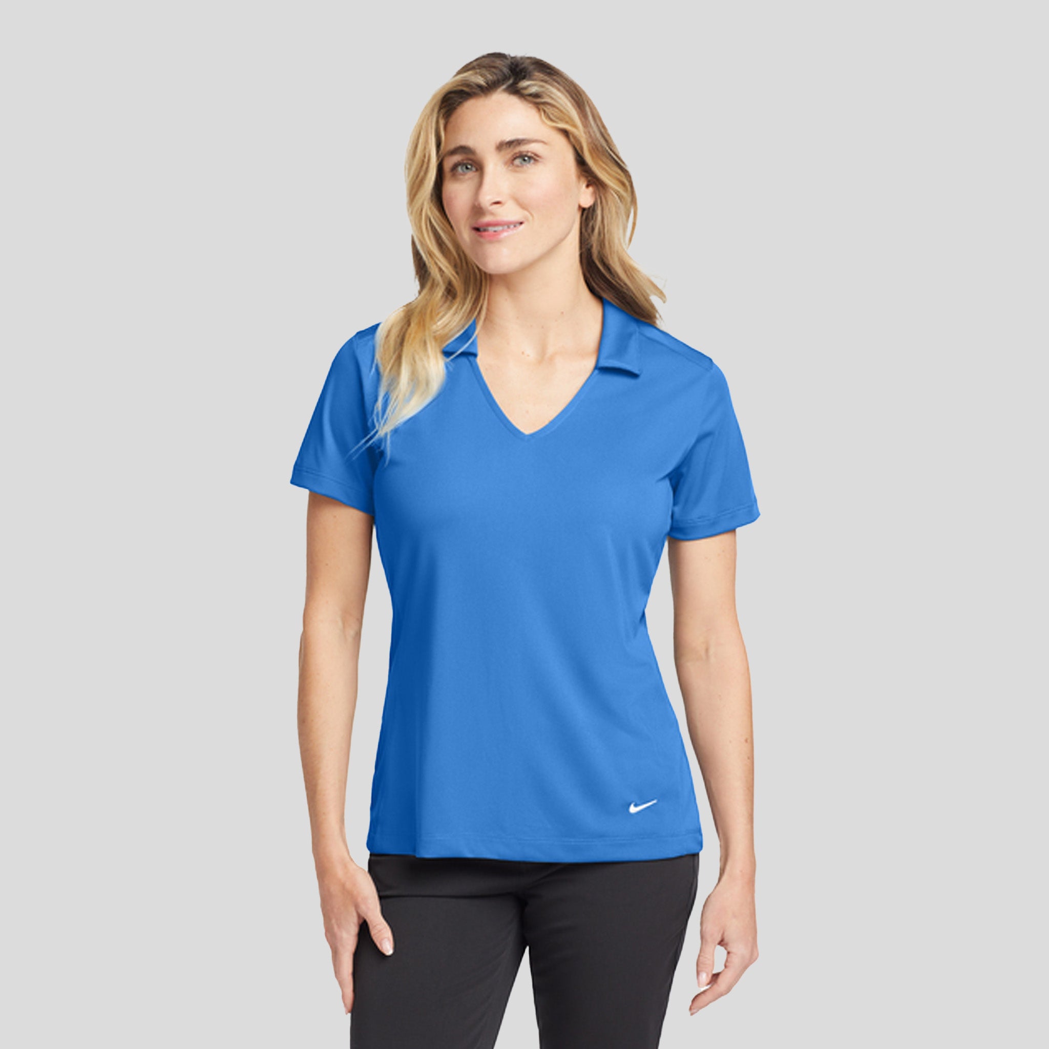 Women's Dri-FIT Vertical Mesh Polo | Brisk Blue