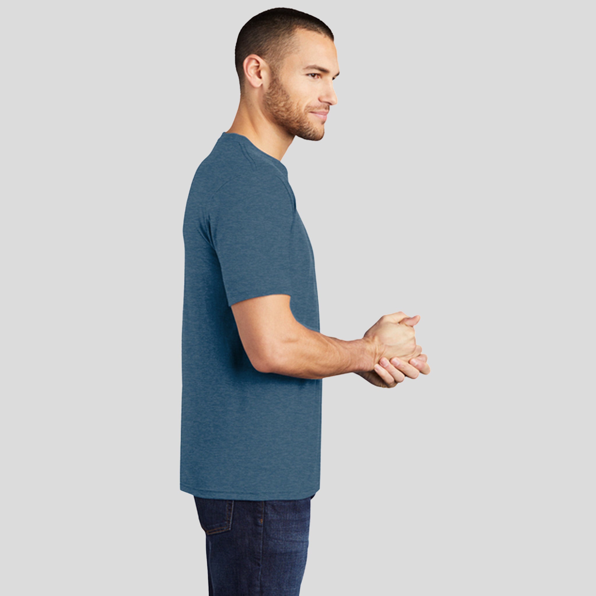 Perfect Tri® Tee | Heathered Neptune Blue