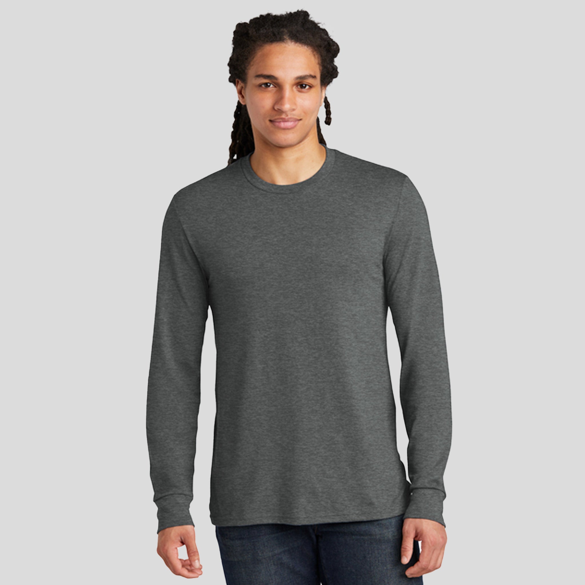 Perfect Tri® Long Sleeve Tee | Heathered Charcoal