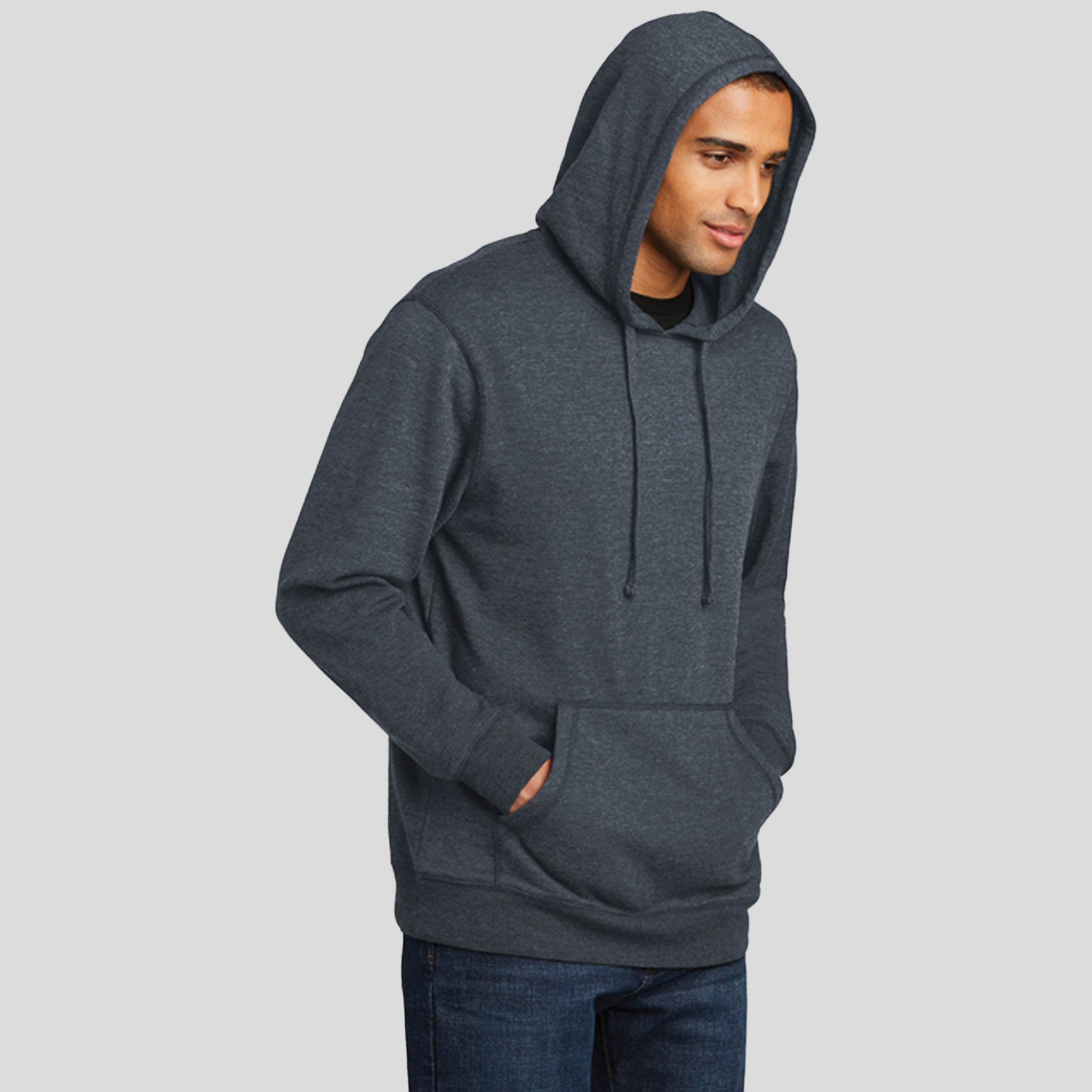 Lightweight Fleece Hoodie | Heathered Navy