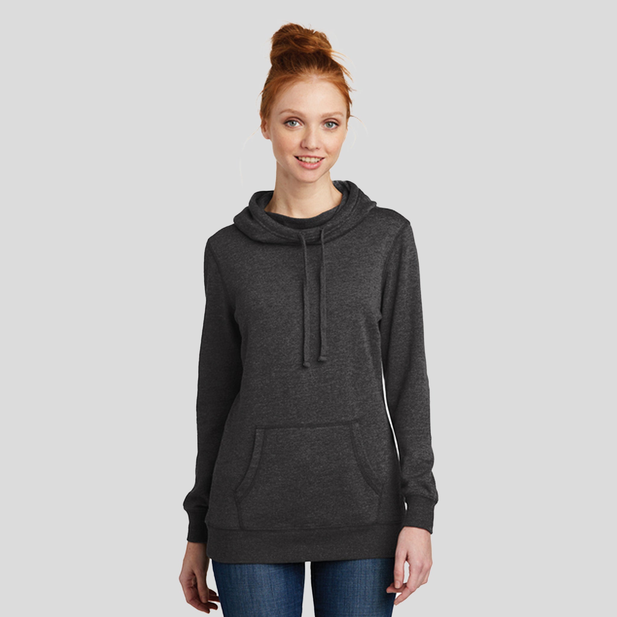 Women’s Lightweight Fleece Hoodie | Heathered Black
