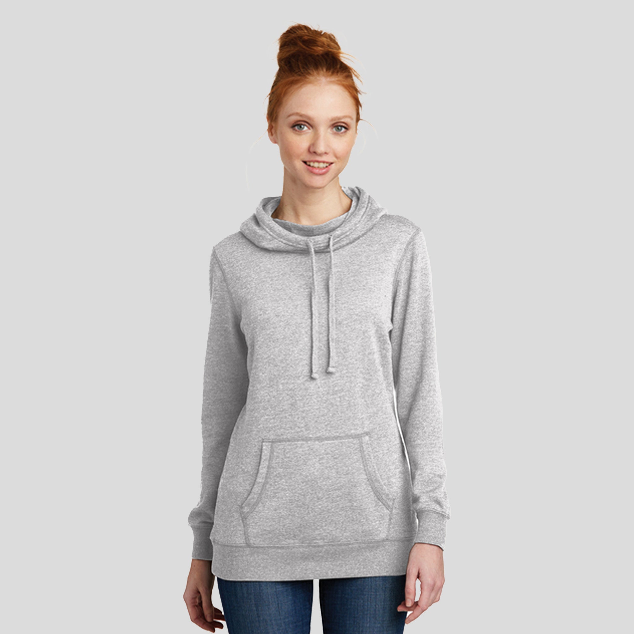 Women’s Lightweight Fleece Hoodie | Heathered Grey