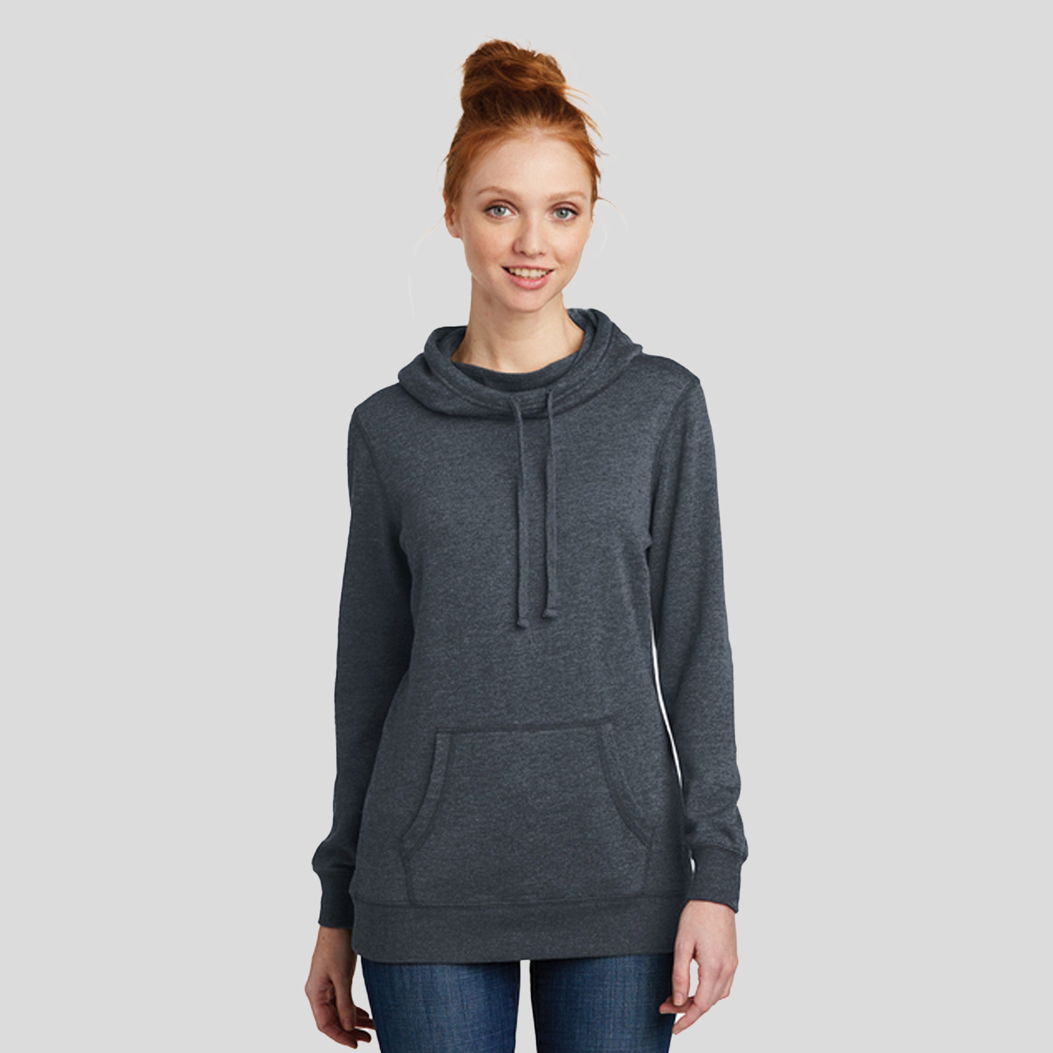 Women’s Lightweight Fleece Hoodie | Heathered Navy