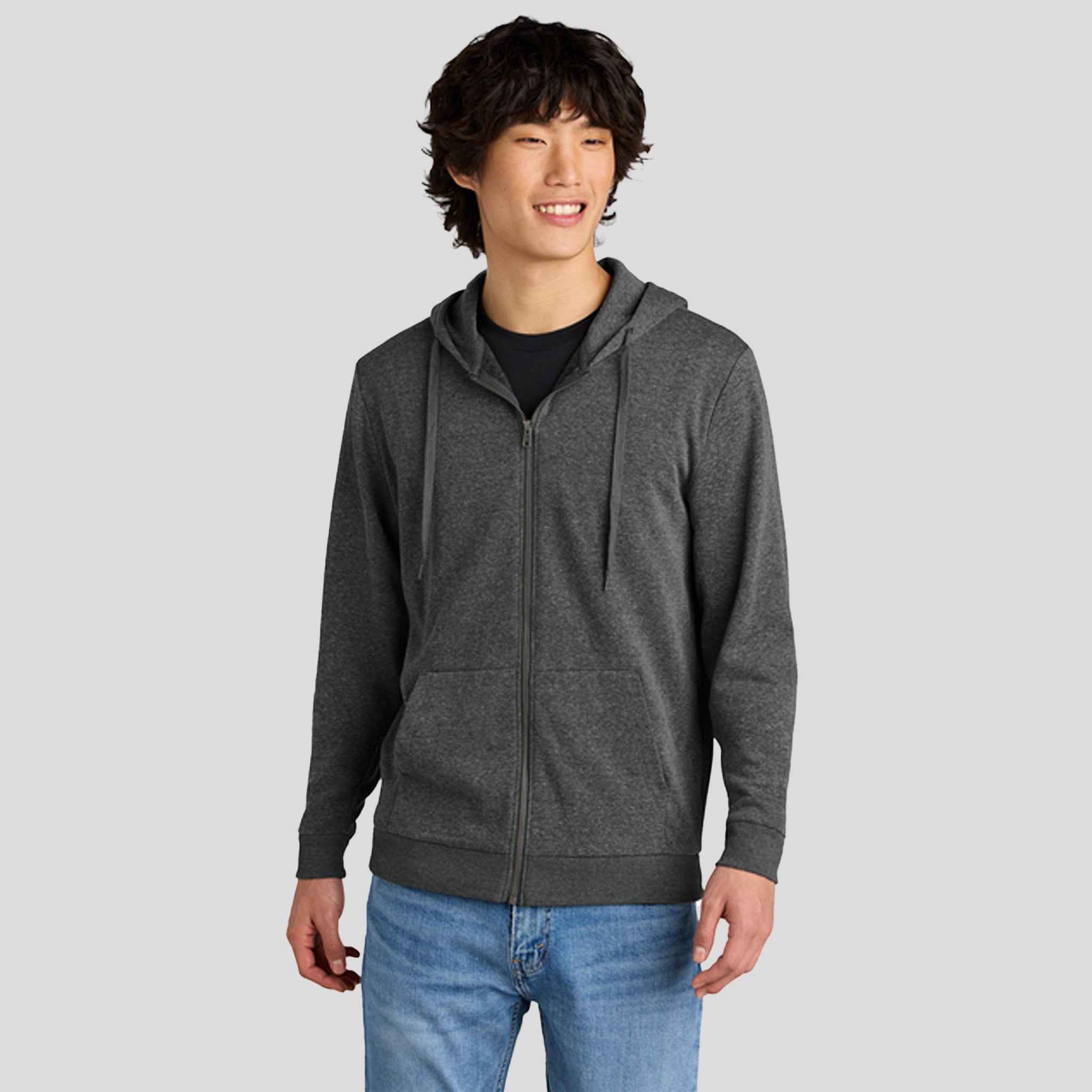 Perfect Tri® Fleece Full-Zip Hoodie | Heathered Charcoal
