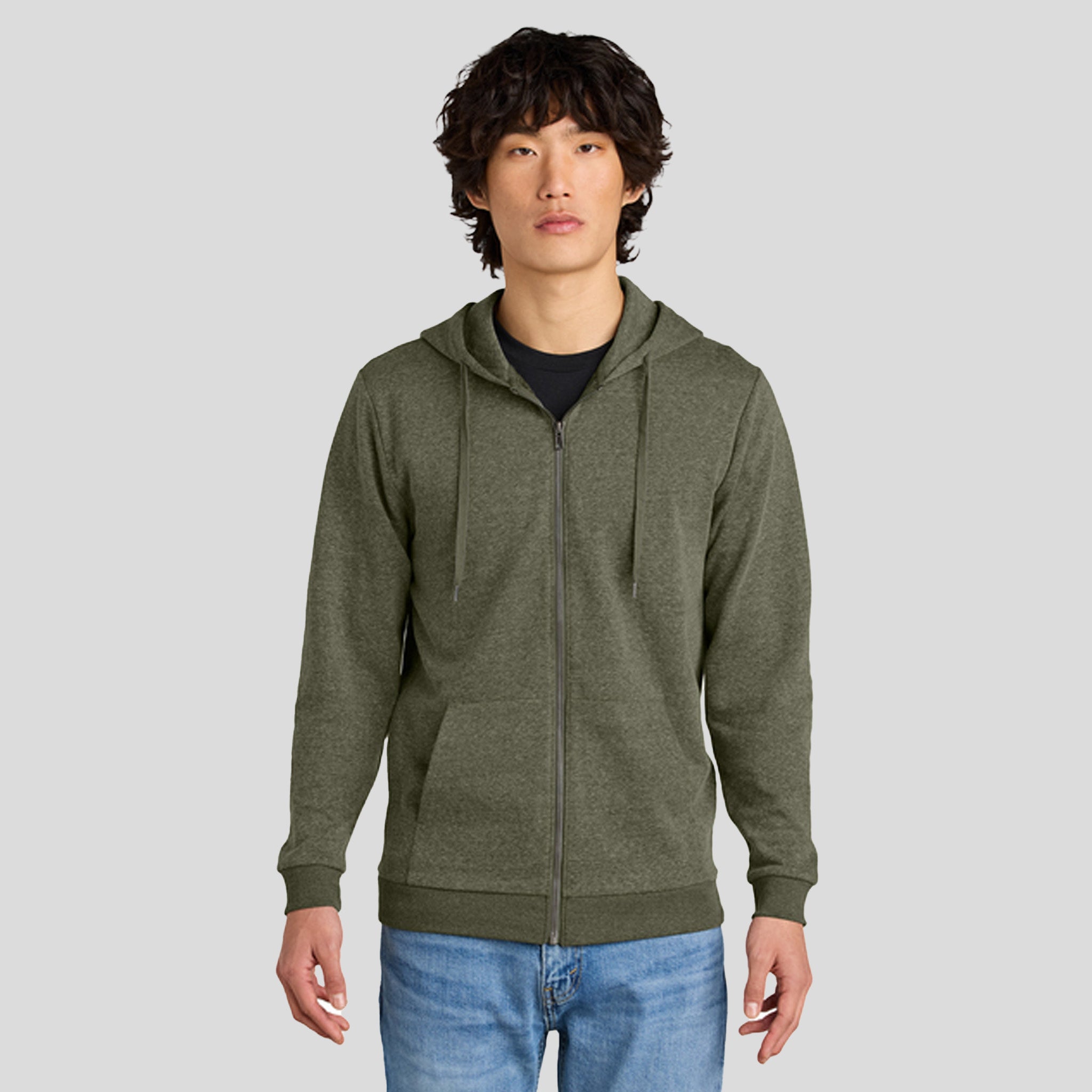 Perfect Tri® Fleece Full-Zip Hoodie | Military Green Frost